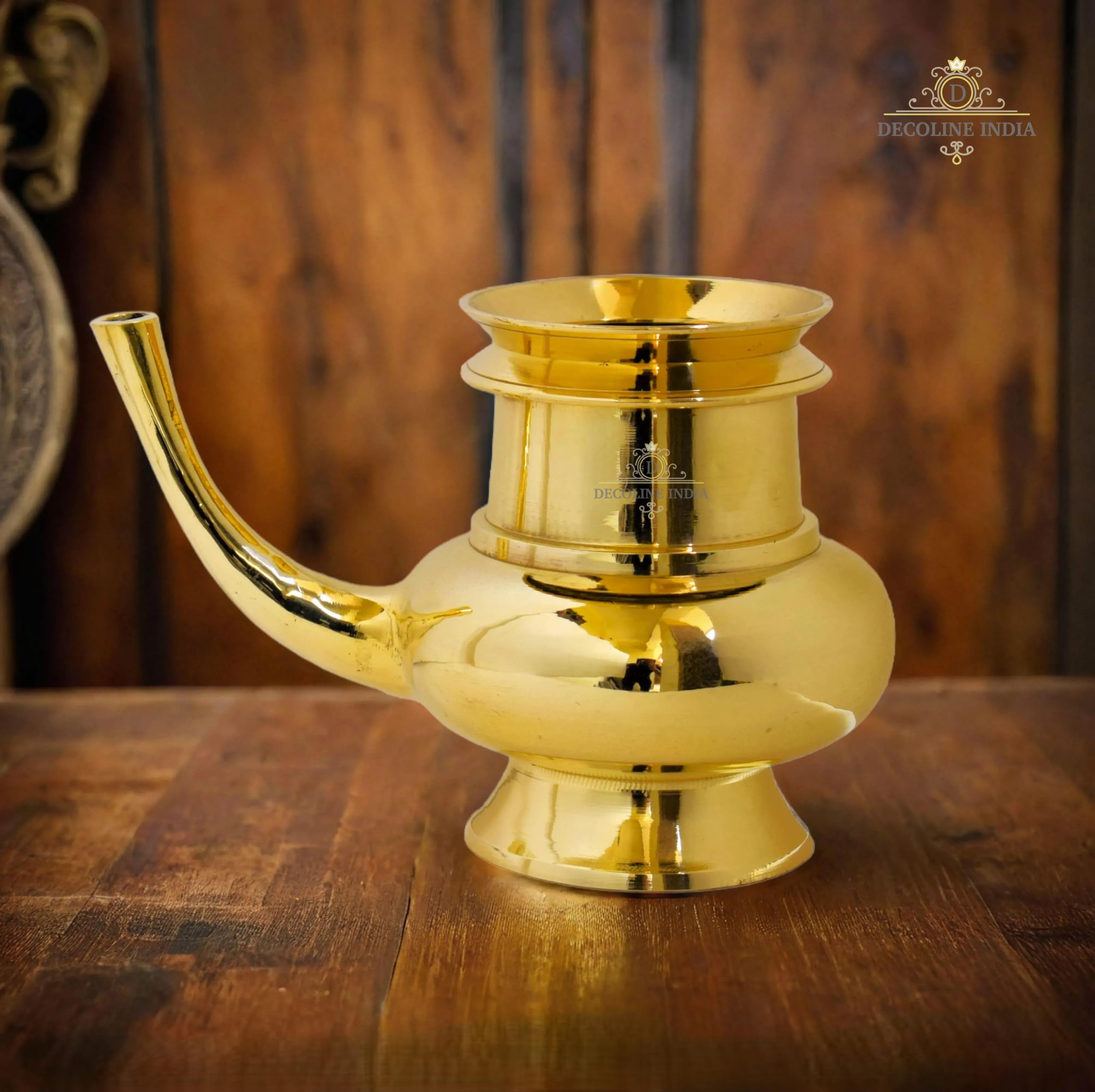 Brass Traditional Kerala Pooja Kindi (7")