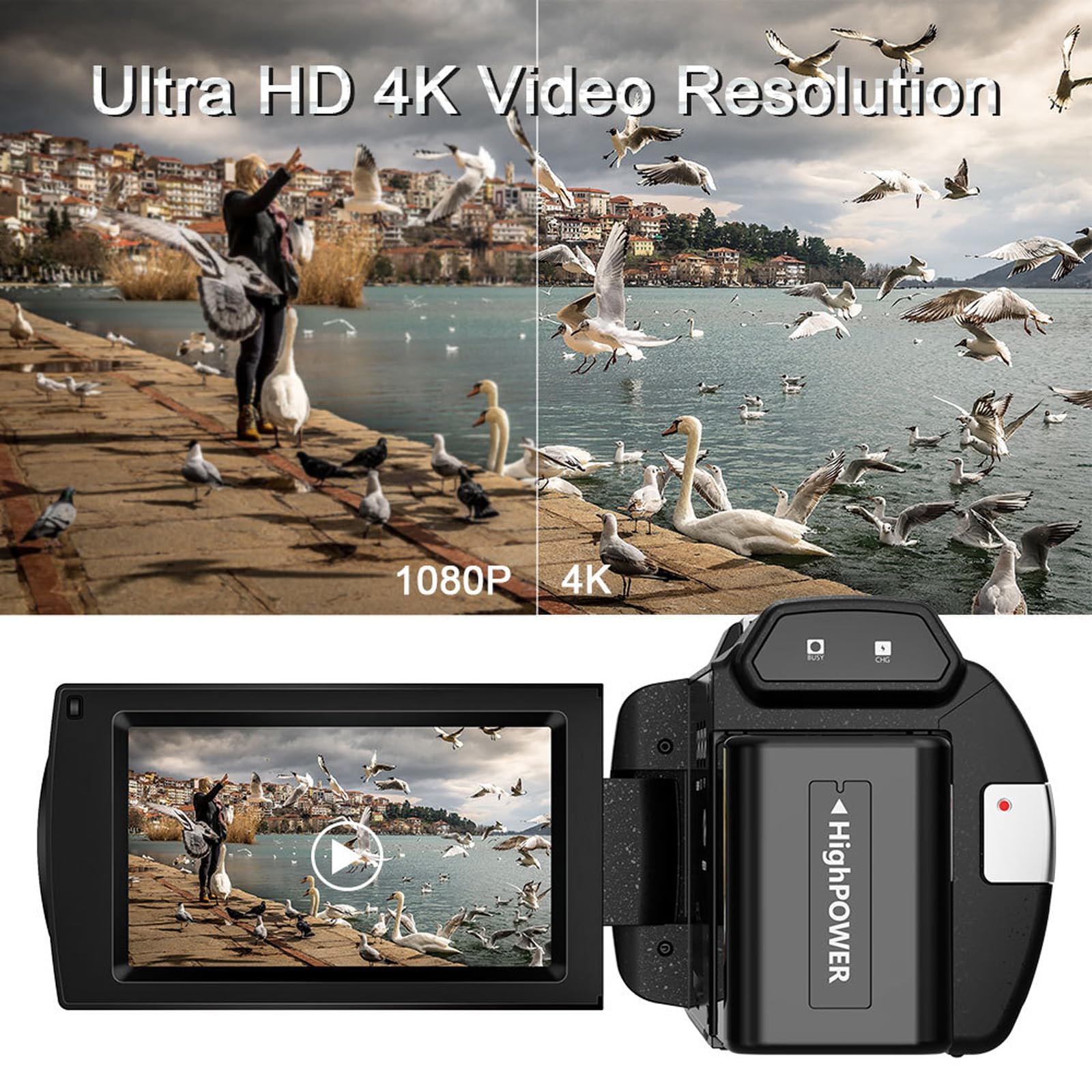 Amazon | デジタル ビデオカメラ 4K DVビデオカメラ 4800万画素