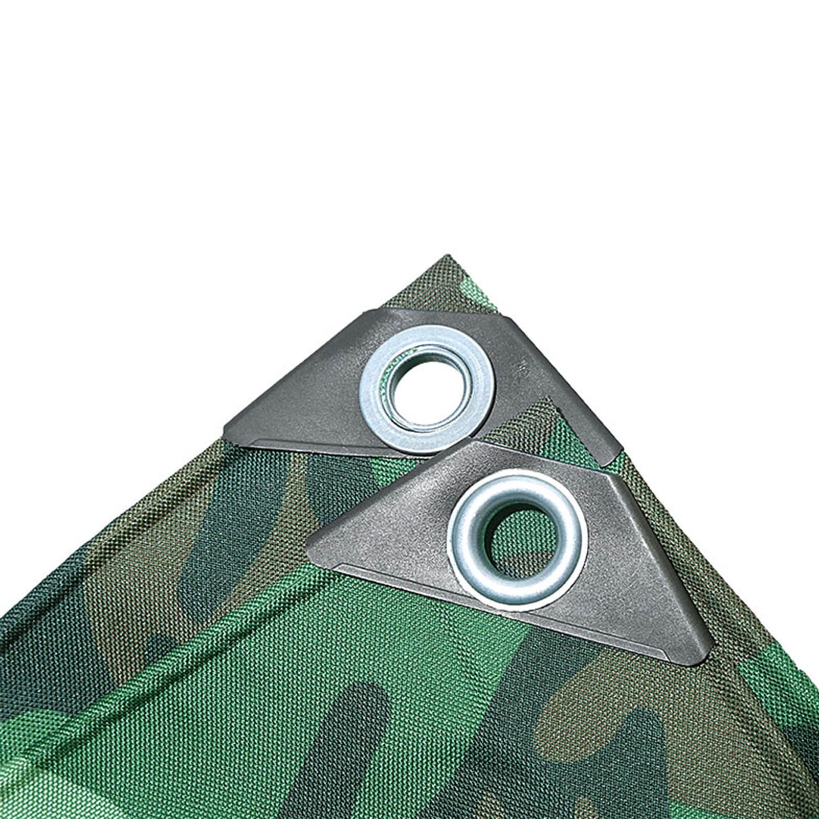 Lona de camuflaje impermeable y resistente con ojales para protección de patios y techos