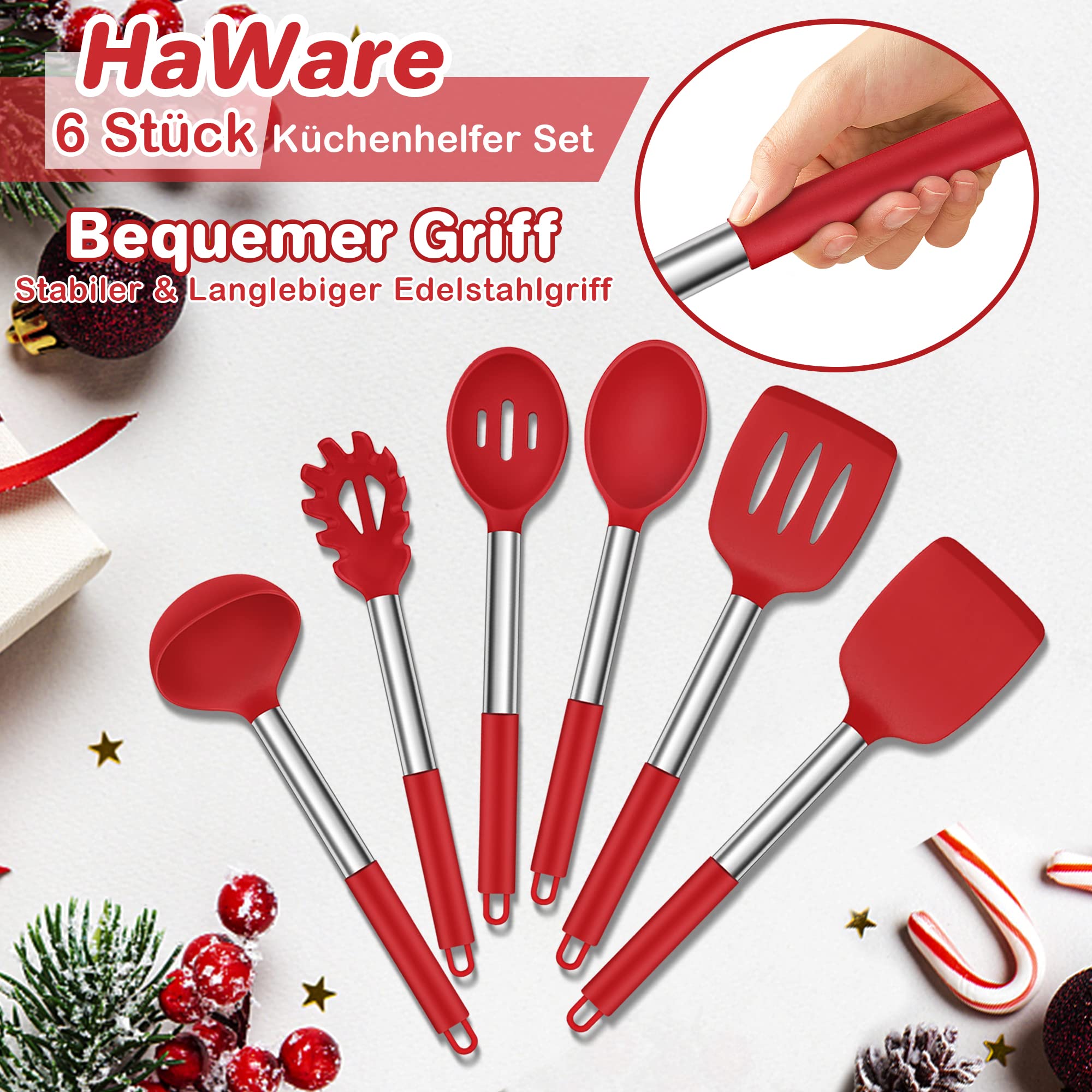 2 Spatole In Silicone Rosso Con Manico A Granchio: Le Tue Nuove Complici In Cucina! - 4