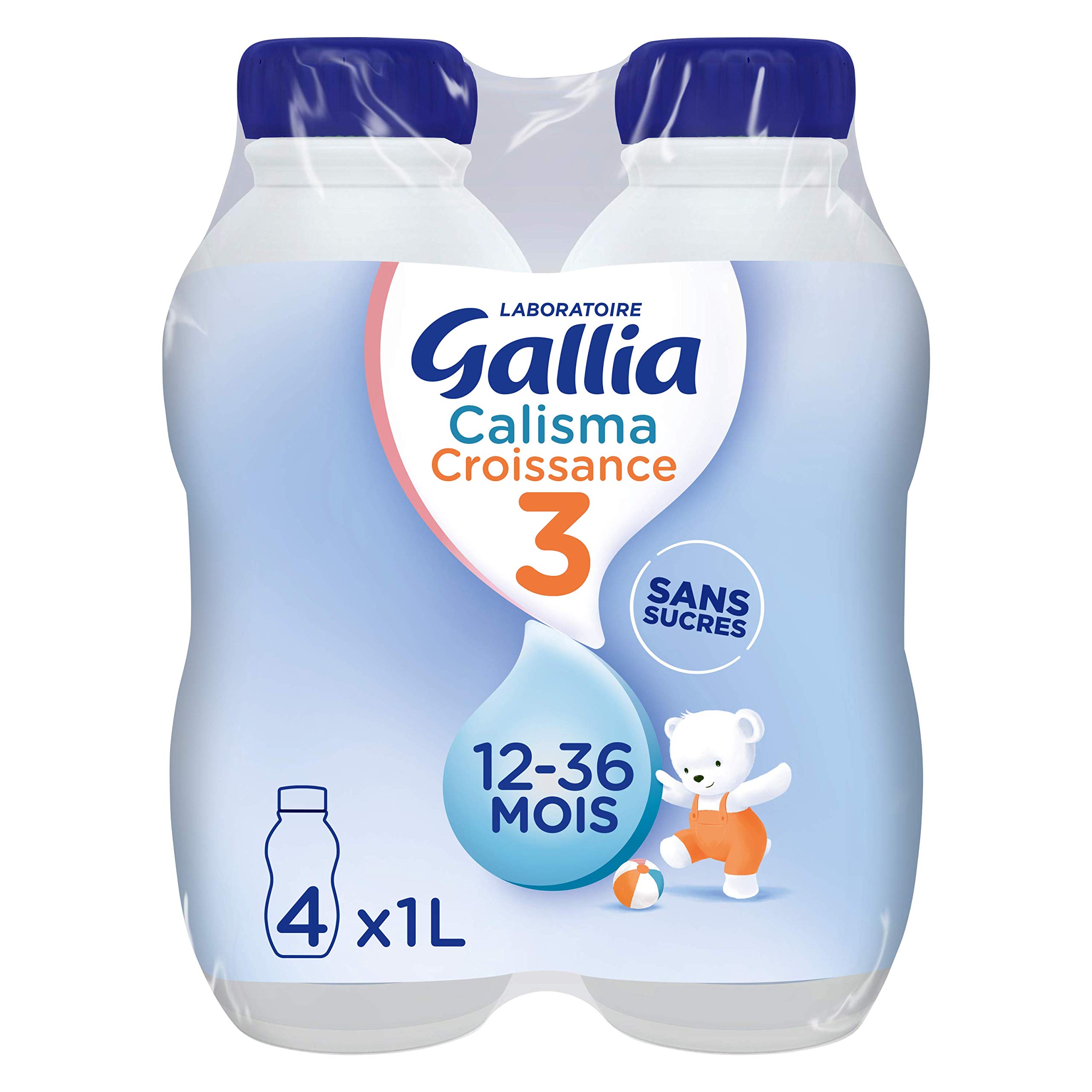 Laboratoire gallia Calisma Lait Bébé Croissance Dès 12 Mois, 4 x 1L