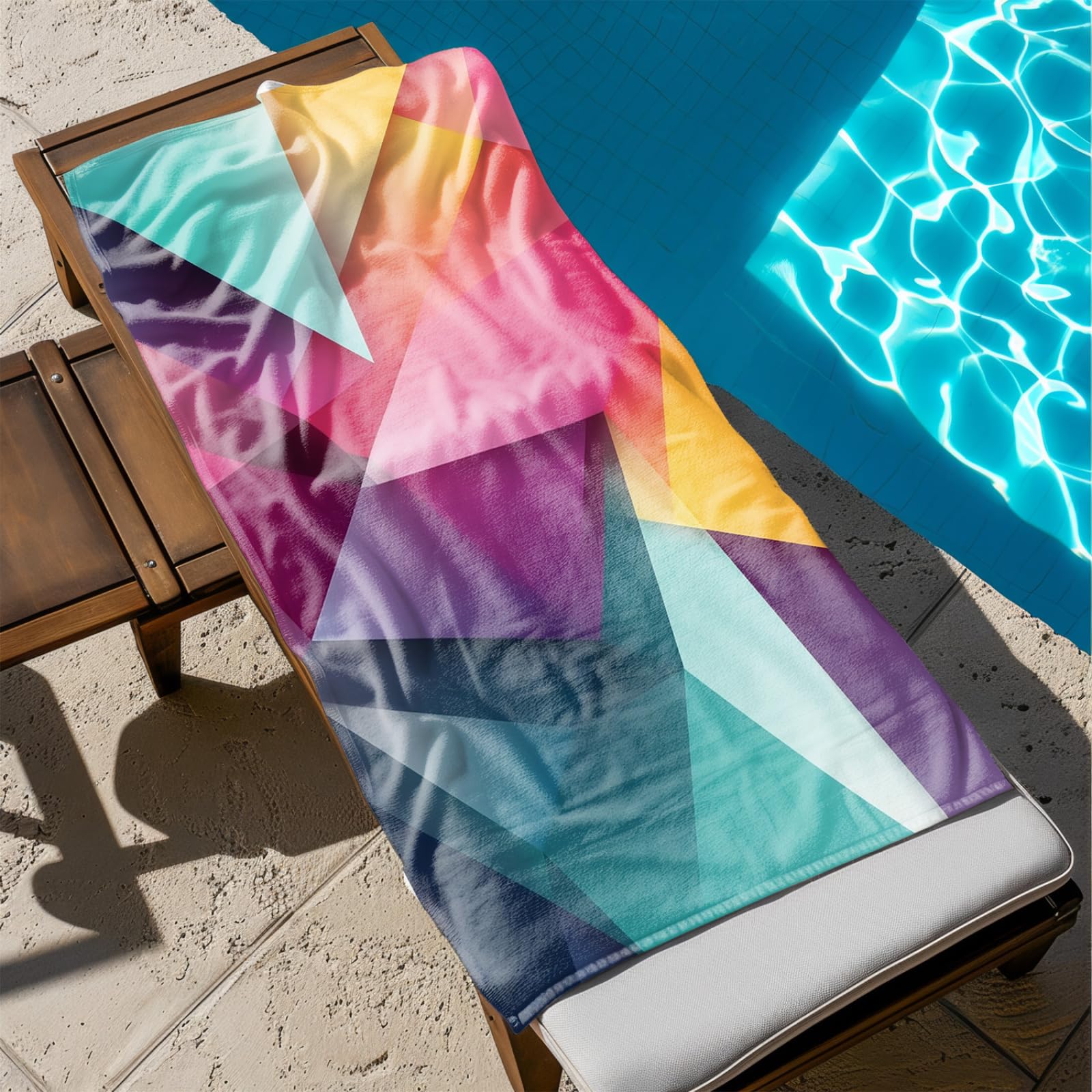 Generico Telo Mare Grande Modello Giallo Rosa | Microfibra Telo Mare Antisabbia Leggero Compatto Asciugatura Rapida Assorbente Per Piscina Bagno Lavabile Fino
