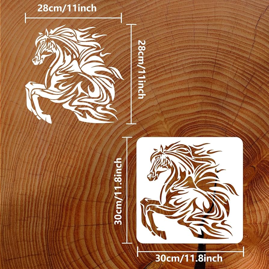 FINGERINSPIRE Fire Horse Tribe Stencil 11.8x11.8inch Reusable Galloping Horse Painting Stencil Horse Pattern Animal Themes Drawing Template for Painting on Wood Wall Furniture Crafts DIY Home Decor : Arts, Crafts & Sewing - Amazon.com fingerinspire-fire-horse-tribe-stencil-11-8x11-8inch-reusable-galloping-horse-painting-stencil-horse-pattern-animal-themes-drawing-template-for-painting-on-wood-wall-furniture-crafts-diy-home-decor-arts-crafts-sewing-amazon-com