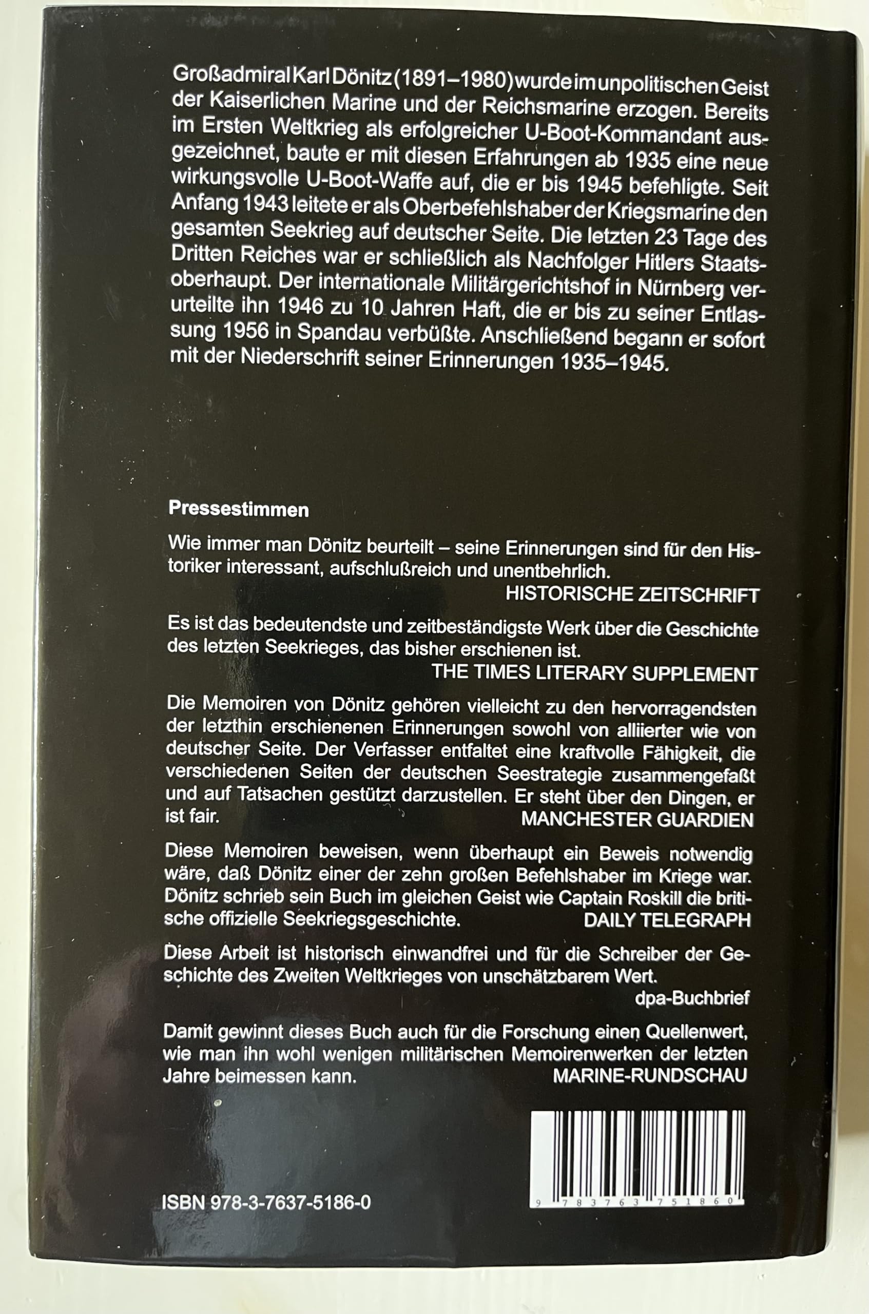 Zehn Jahre und zwanzig Tage: Erinnerungen 1935-1945. Nachw. v. Jürgen Rohwer: 'Die Schlacht im Atlantik in der historischen Forschung 1991'