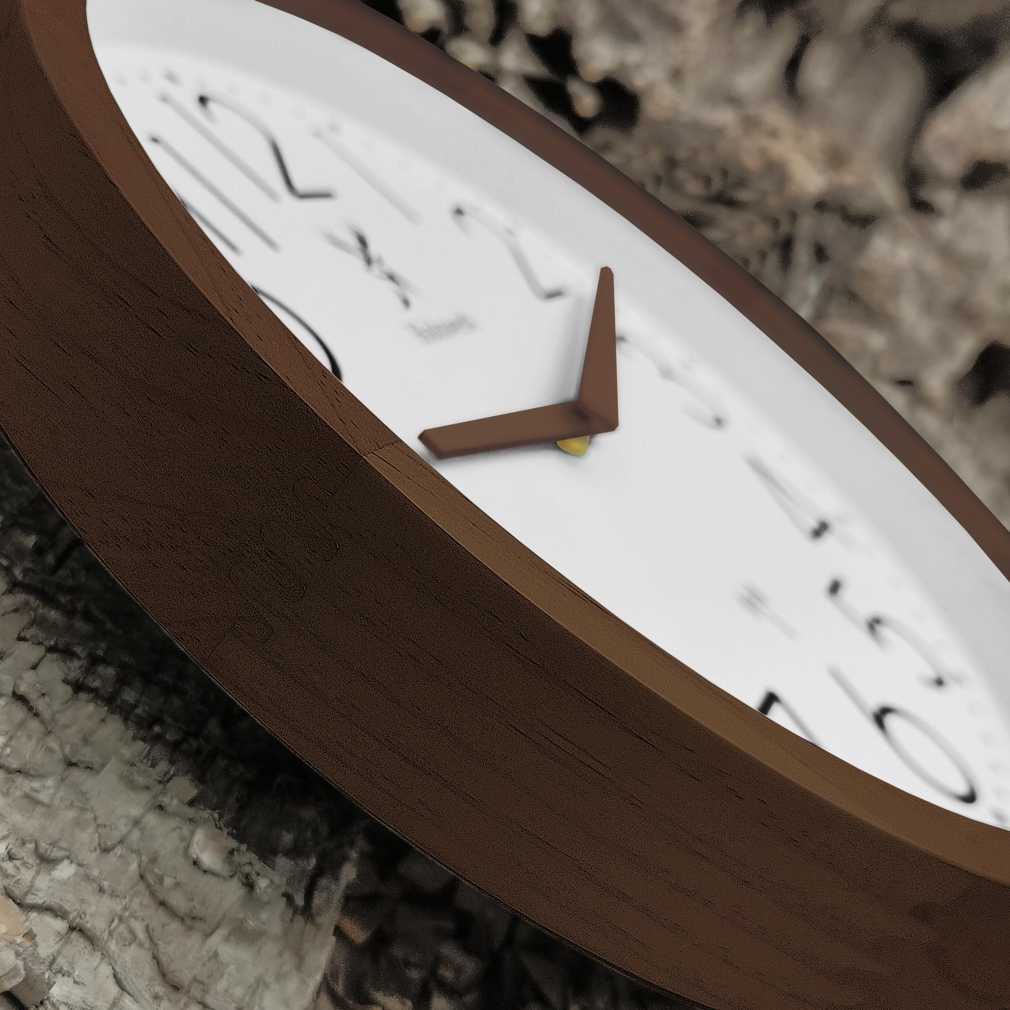 Holzwerk Funk Wanduhr – Mit Temperatur & Hygrometer, 30 Cm, Buche, Lautlos