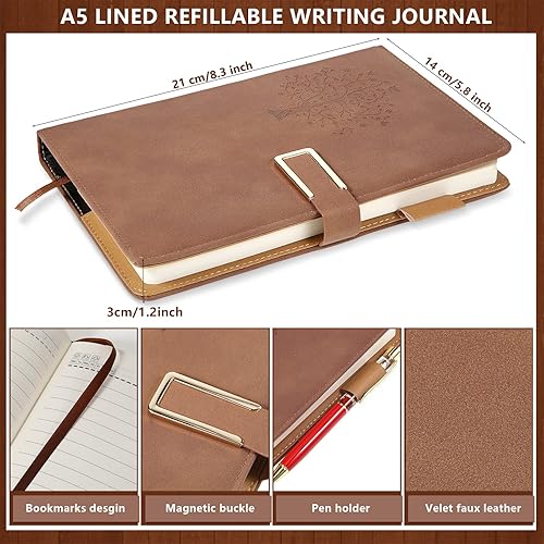 Miniatura 2 de Mimorou Paquete de 8 diarios de cuero Christian Tree Life a granel para empleados de San Valentín, compañeros de trabajo, cuaderno de escritura