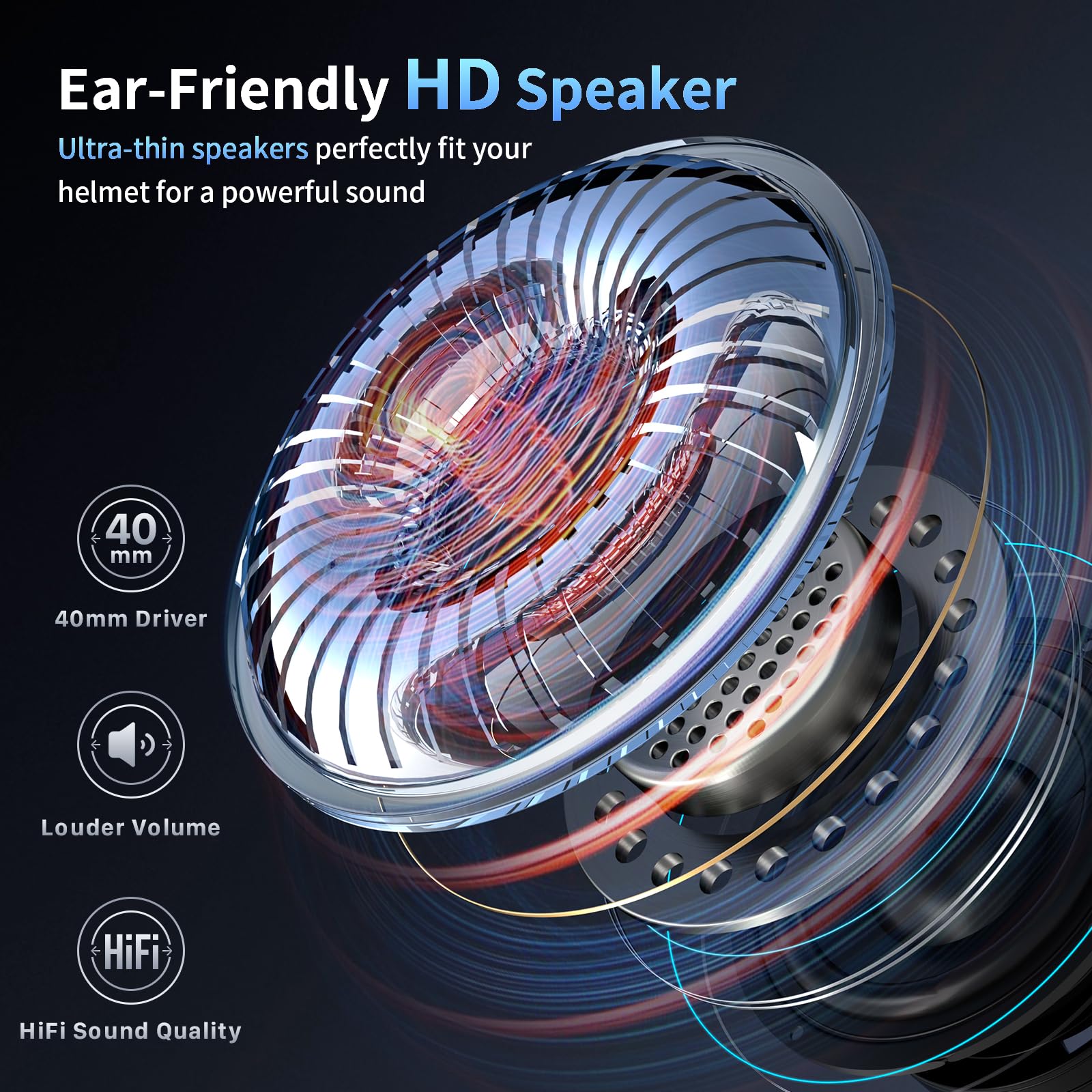 Fodsports FX-S Intercomunicador Casco Moto Bluetooth5.4, 1PACK | Emparejamiento Universa, Triple Cancelación de Ruido, Asistente de Voz, IP67 Impermeable