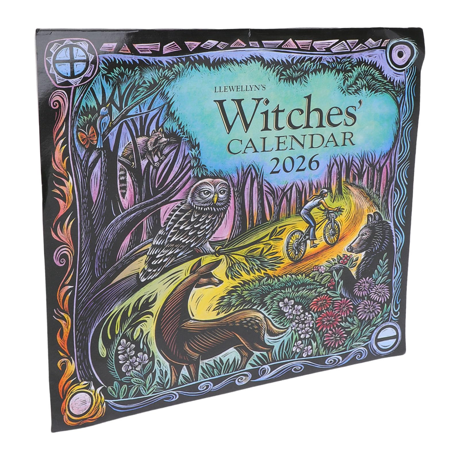 SENECESLI 2026 Witches Calendar for Office or Home, Coated Paper Astrological Witches Planner Calendar with Spells Rituals Moon Phases