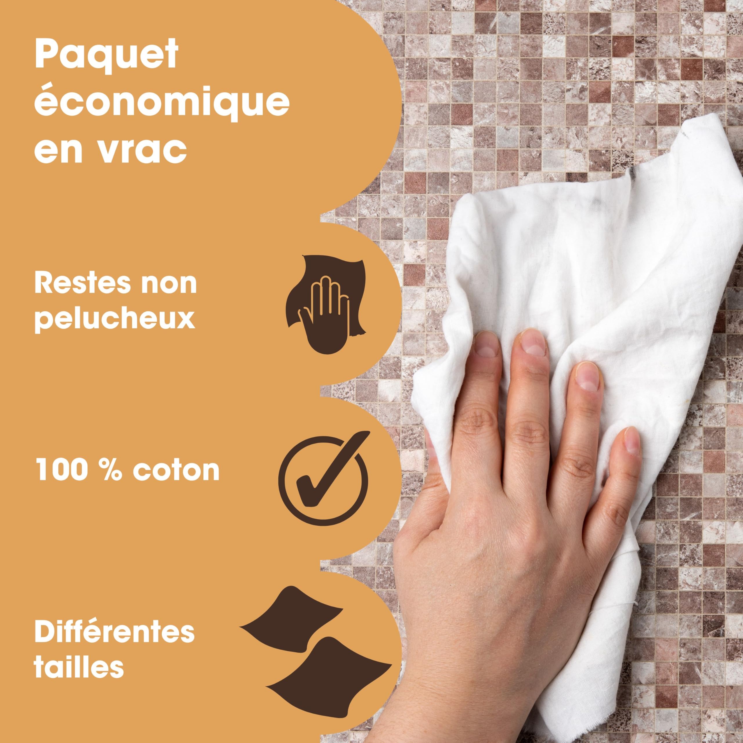 Furniture Clinic Chiffon en Coton Non Pelucheux de 10 kg – pour Nettoyer, polir, polir, cirer et essuyer.