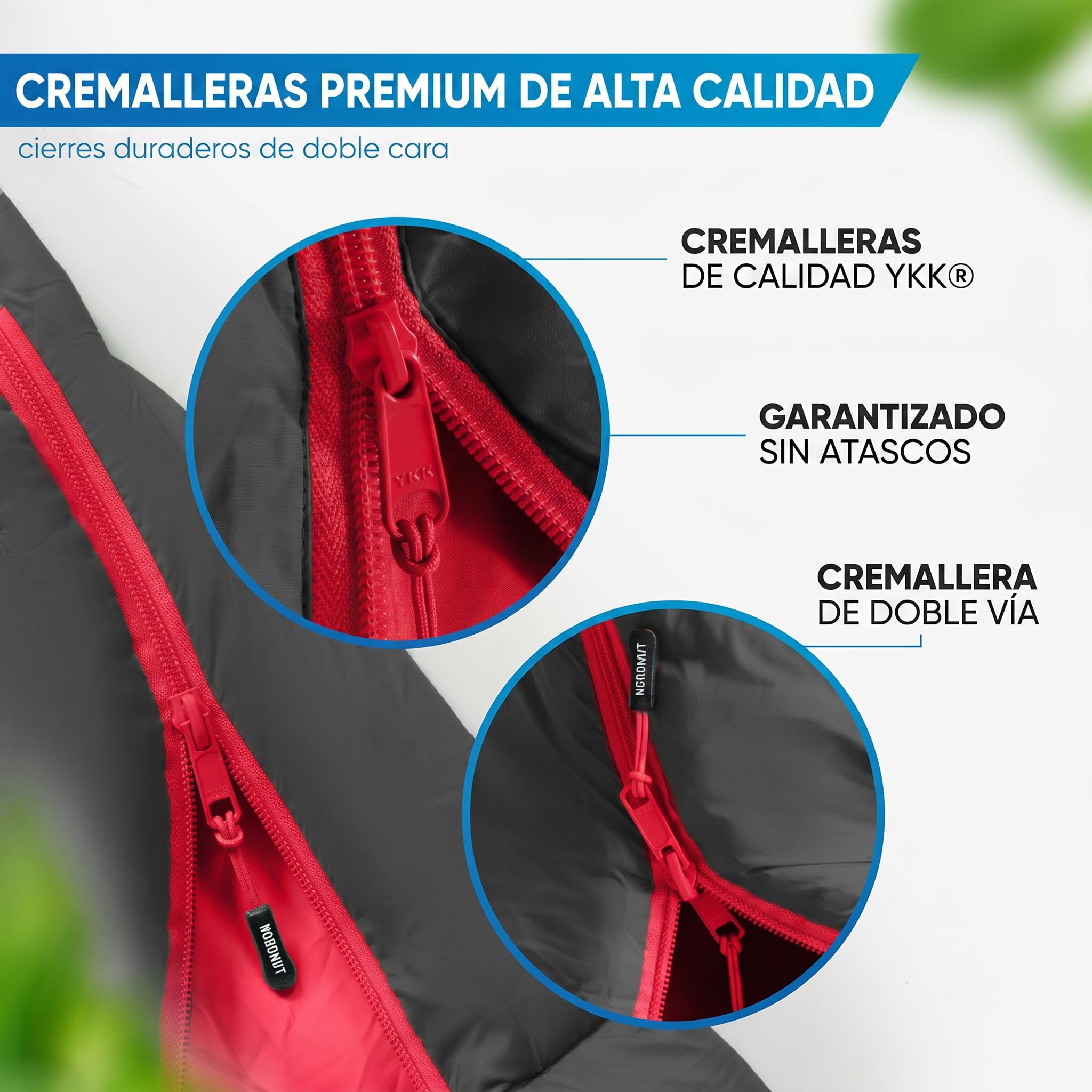 NORDMUT® Saco de Dormir Adulto Comfortable - Sleeping Bag Compacto y Ultraligero (900/1500 g) - 3 Estaciones (250 gsm) de Verano (100 gsm) campismo