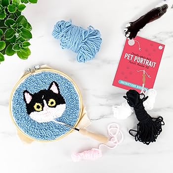 Amazon.com: Gift Republic Pet Portrait Punch Needle Kit – Custom