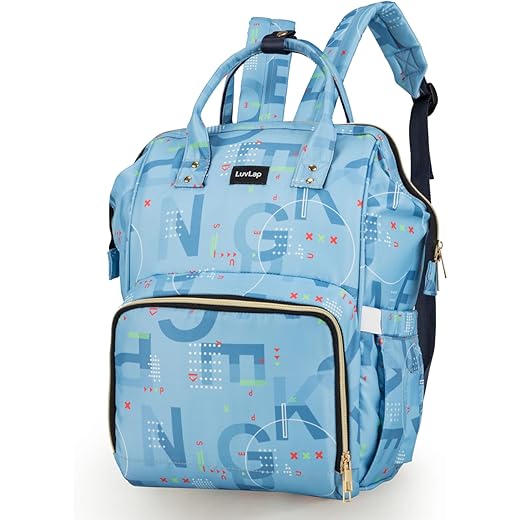LuvLap Waterproof Diaper Bag Blue