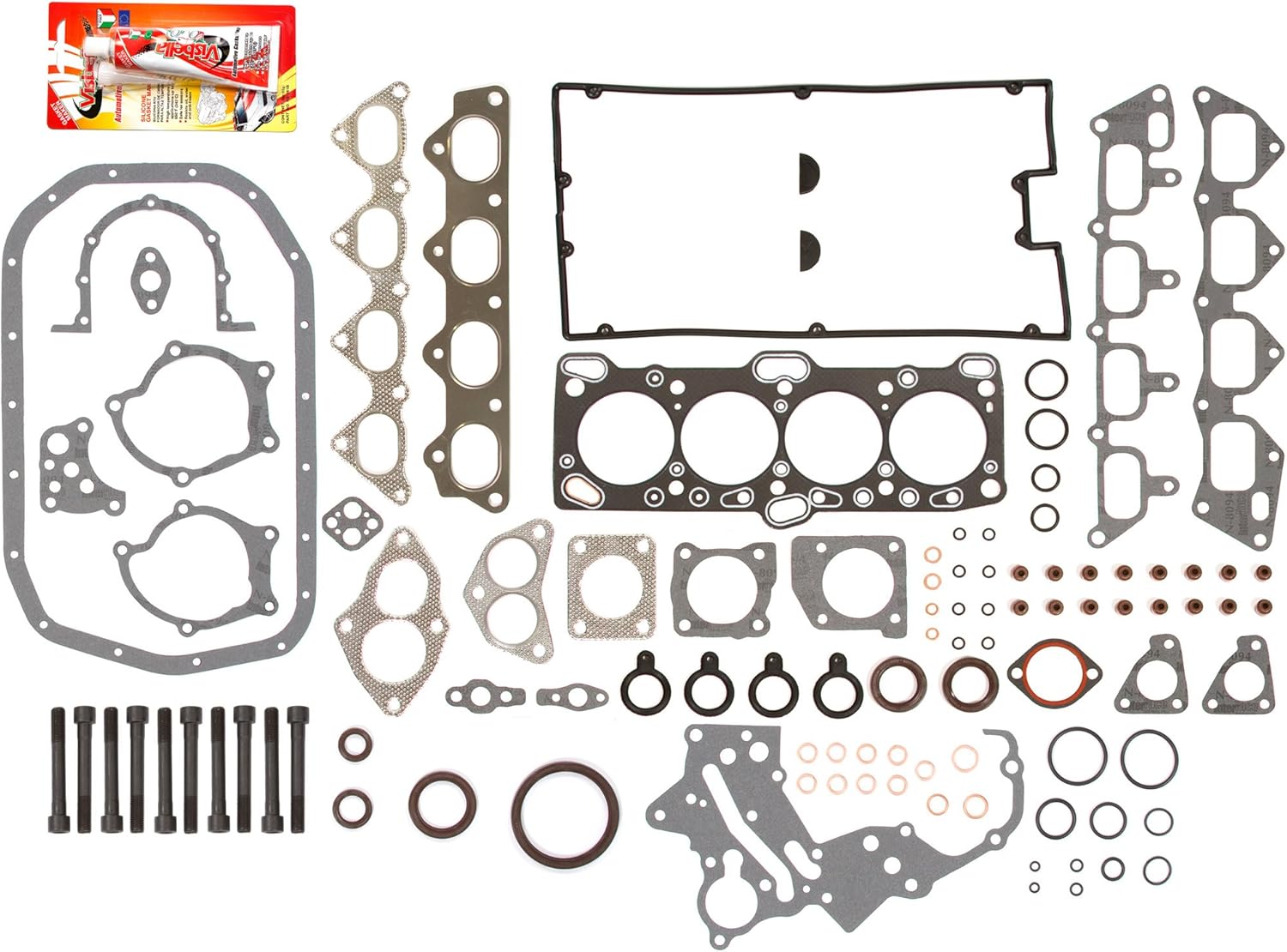 Compatible With 89-92 Mitsubishi Eagle Plymouth Turbo 2.0 4G63 4G63T Full Gasket Set Head Bolts