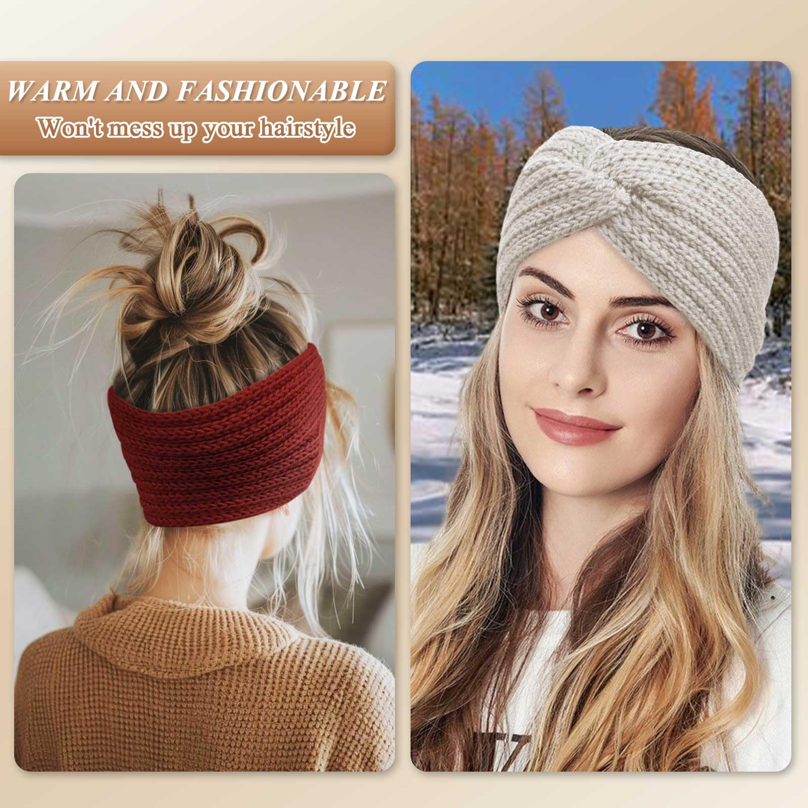 PROPOG Winter Headbands for Women's Hair - Image 3