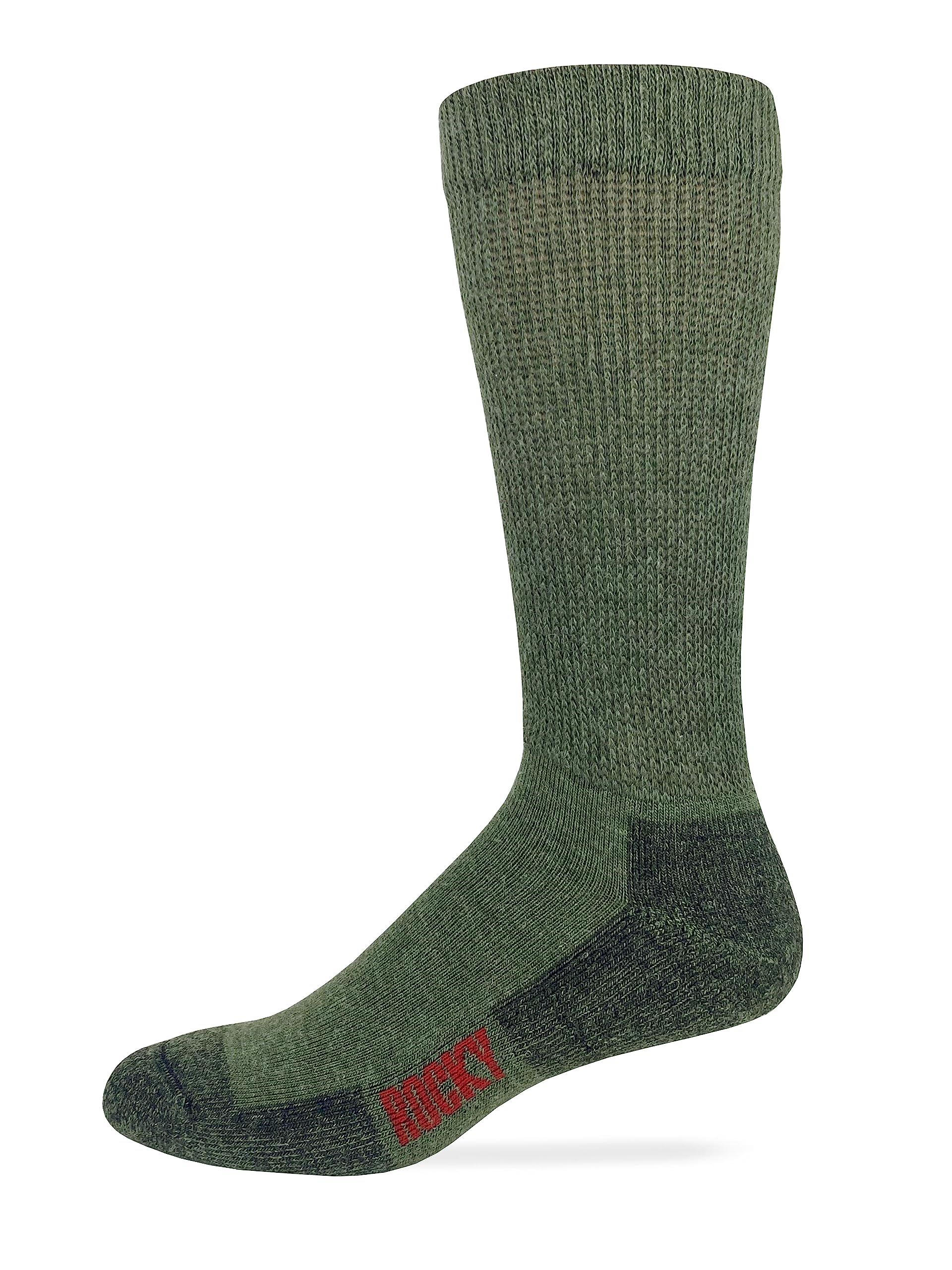 Rocky Mens Non Binding Merino Wool Blend Boot Socks 1 Pair Pack
