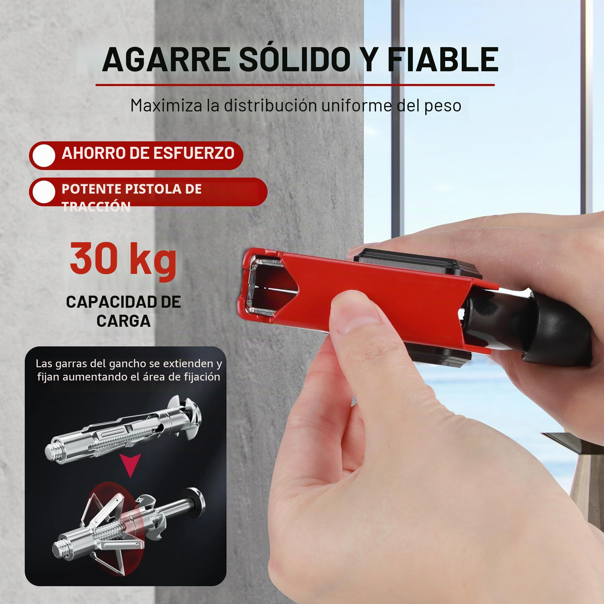 Kit Completo de Tobillo Molly con Pinza Incluida, Pack de 36 Tacos de Expansión Metálicos Premium Resistentes, Set de montaje para fijación en cavi Fácil Instalación en Segundos
