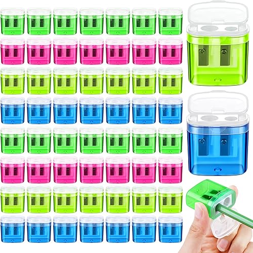Aodaer 60 sacapuntas manual de doble agujero para niños sacapuntas de doble agujero para escuela oficina hogar 4 colores surtidos disponible en Yaxa Colombia