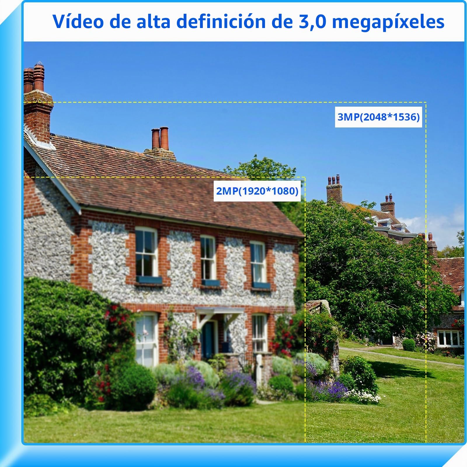 Hiseeu 【Seguimiento Automático】 5MP Cámara Vigilancia WiFi Exterior con PTZ,Cámara de Seguridad con Visión Nocturna en Color,Audio bidireccional,Detección Humana,IP66 Impermeable,Vista Remota