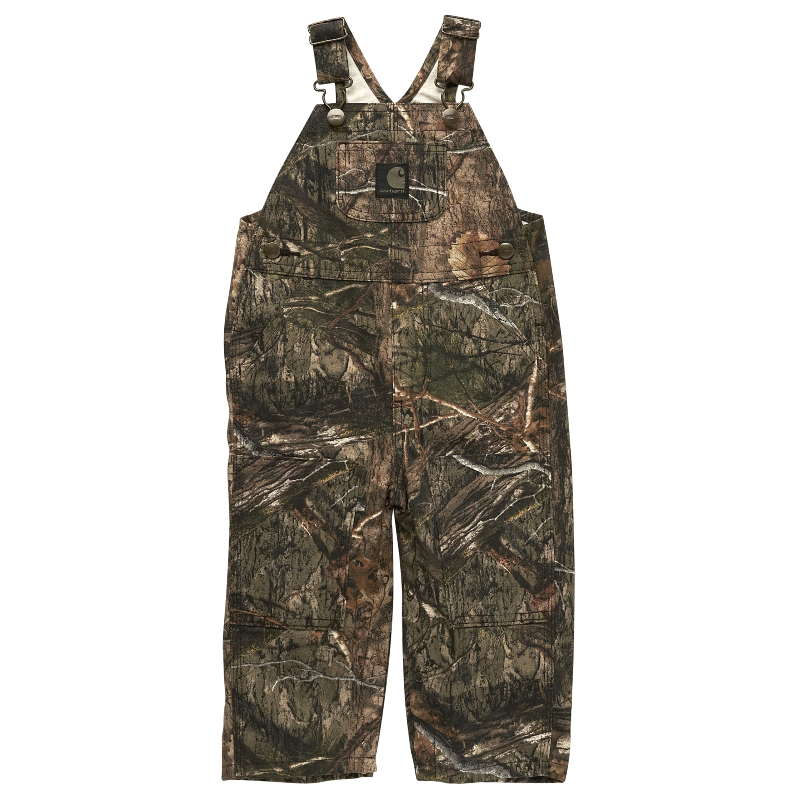 Carhartt CM8758 Latzhose für Kinder, Leinen, lockere Passform, Camouflage, für Jungen