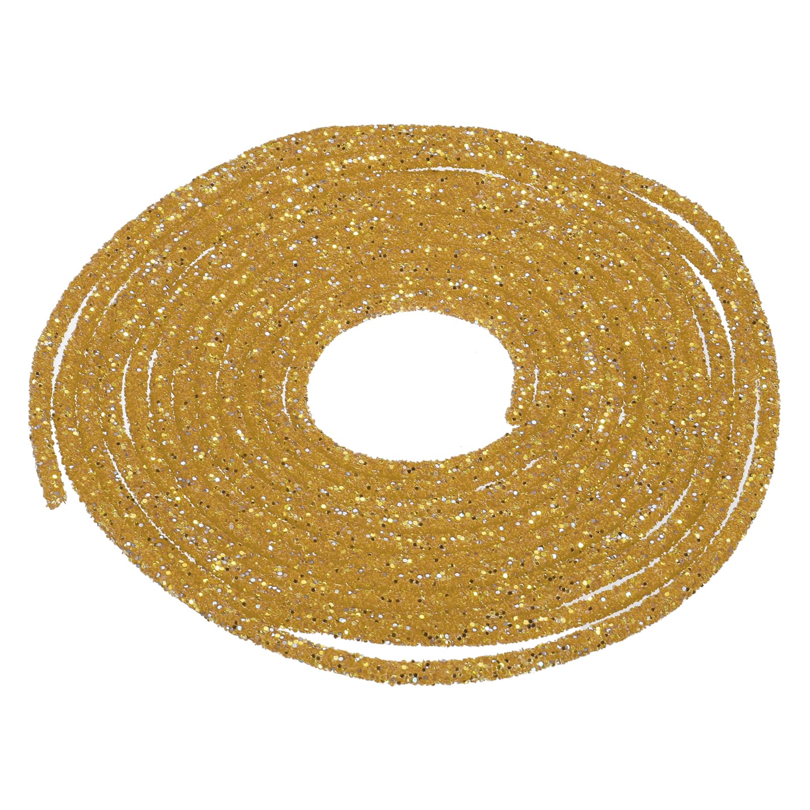 sourcing map 5 Yard 6mm 0.24 inch Glitter Sequins Rope Sequins Rhinestone Tube Cord for DIY Wedding Dresses Costume Clothing Shoes Jewelry Accessory Clear White — view 148
