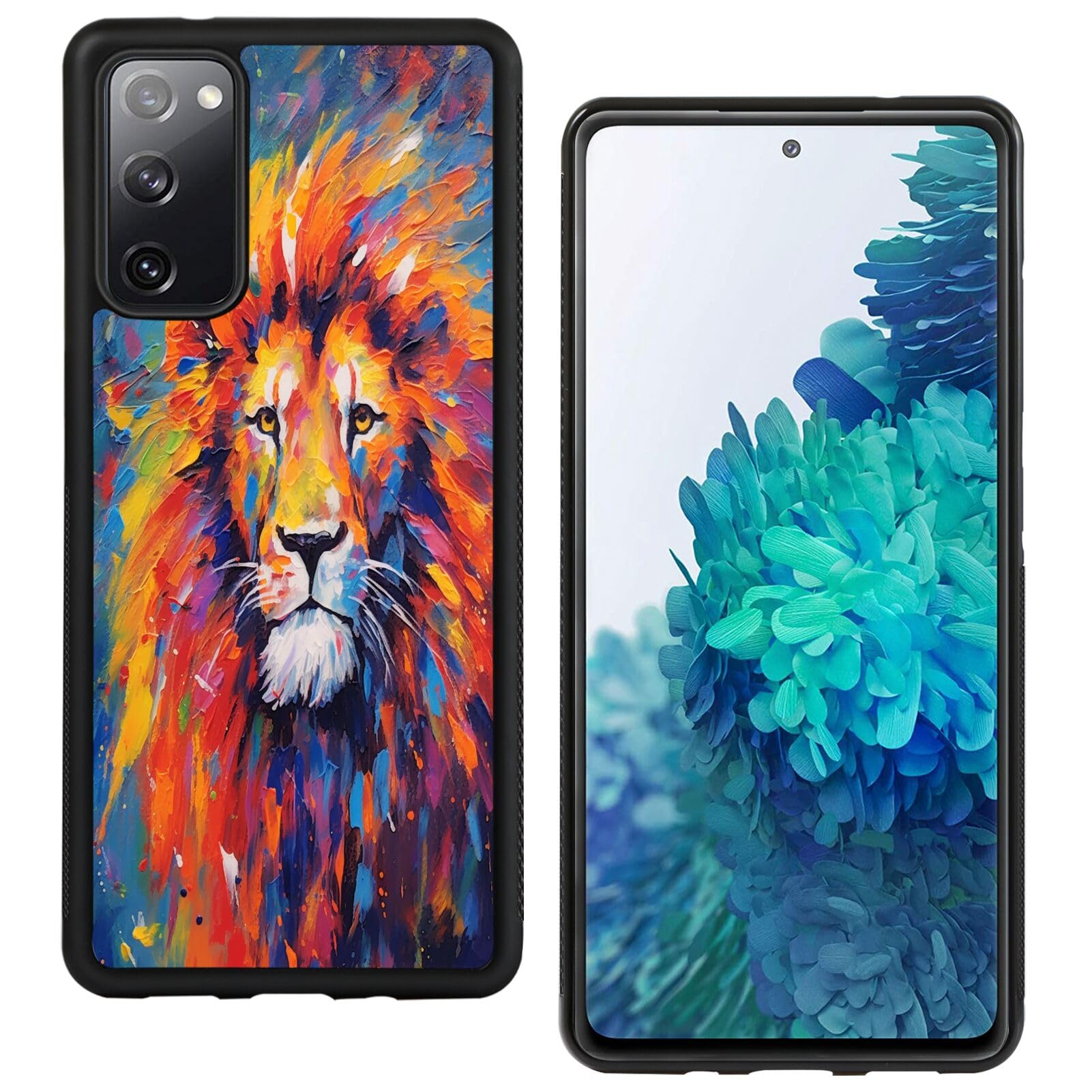 Xioolia Case Suitable for Samsung Galaxy S20 FE Leo Designer Art59 Design Pattern Soft Black TPU Rubber and PC Anti-Slip Full Body Protective Phone Case