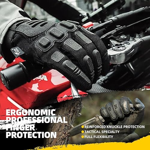 Miniatura 6 de Zune Lotoo Touchscreen Tactical Gloves Fingerless & Full Finger, TPR Impact Protective, EVA Palm Padding for Men Women Airsoft Shooting Range