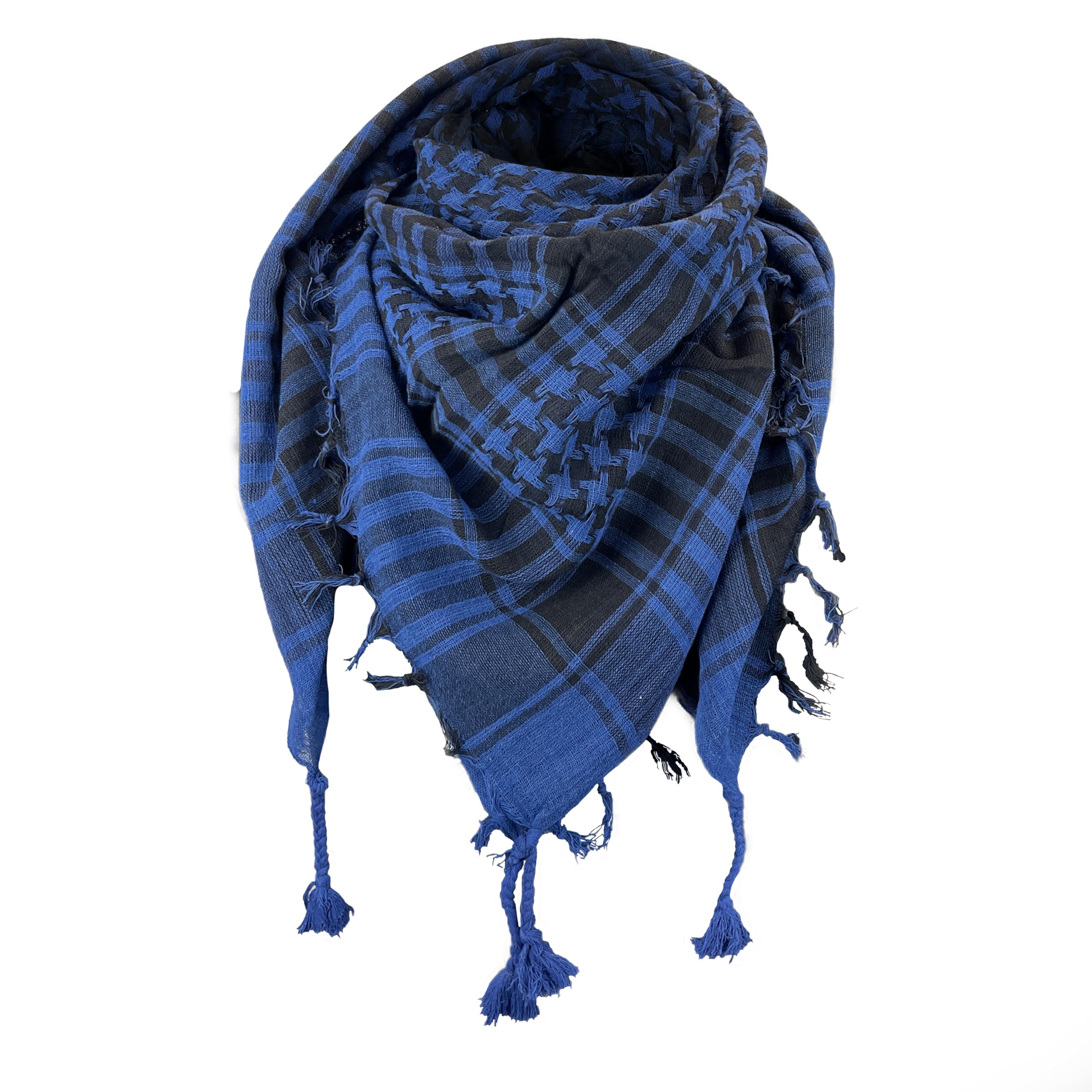 Écharpe Palestine Keffieh 125x125 Cm - Polyester Avec Pompons - Imprimé Ethnique Pour Port Quotidien