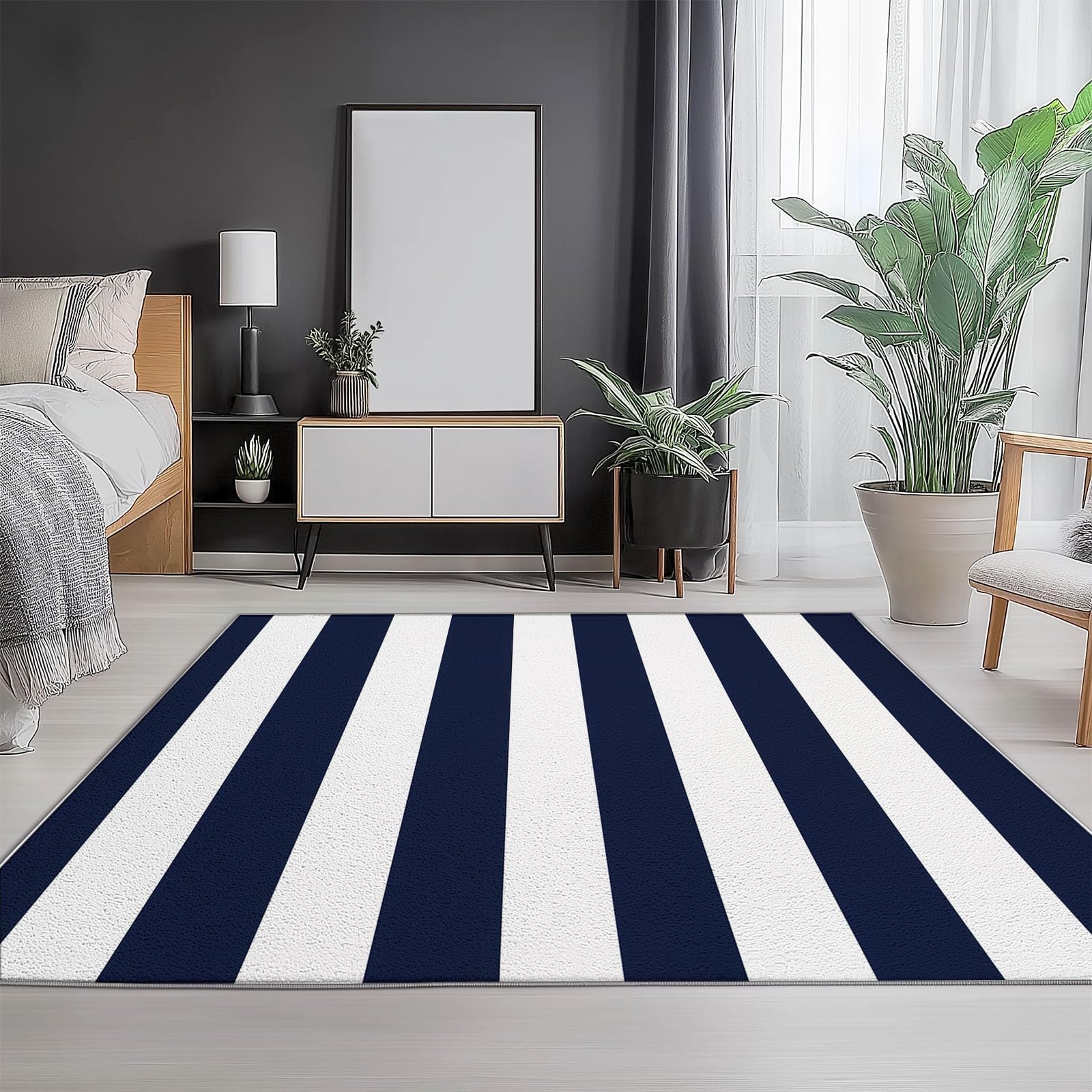 Tapis doux lavable antidérapant 130x150cm pour chambre et séjour