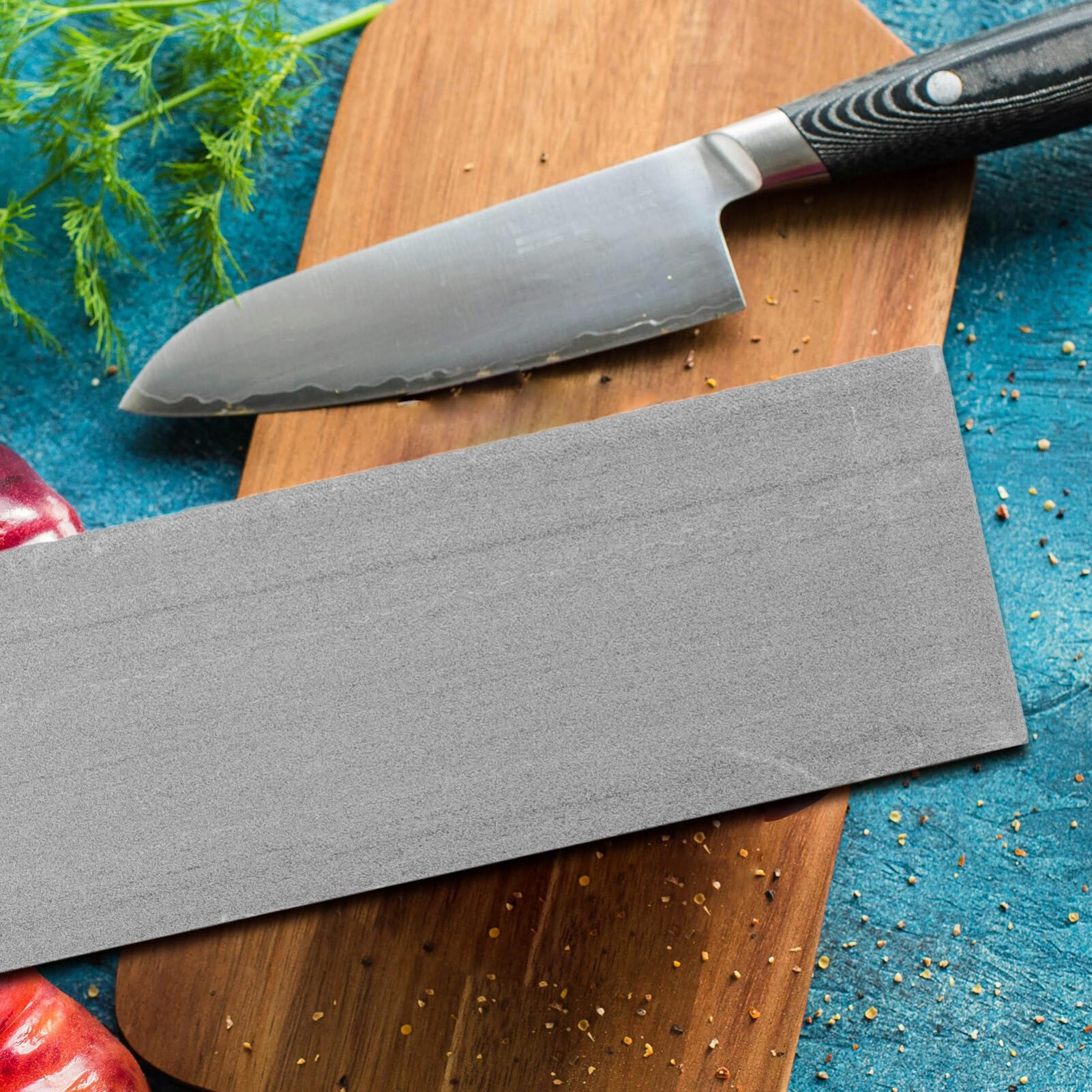 Set di Pietre per Affilare in Pietra, Bordi Arrotondati | Uso in Cucina, Affilatura Rapida e Ravvivatura Lama, Struttura Creativa, Non Facile da Rompere