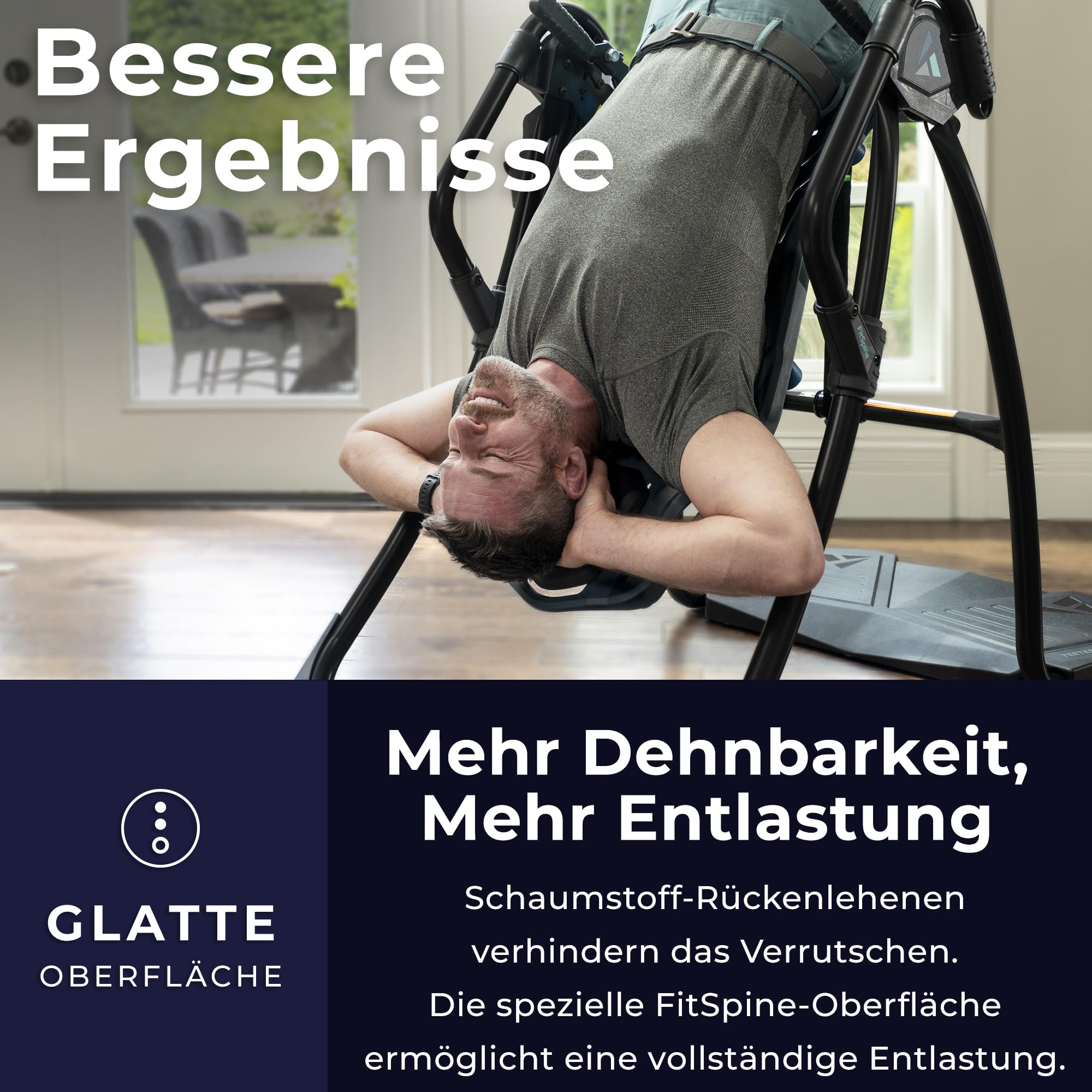 Teeter FitSpine LX9 Inversionsbank, hochwertige Streckbank, Rückenstrecker und Schwerkrafttrainer für zuhause, Inversion Table für Entspannung und mehr Wohlbefinden
