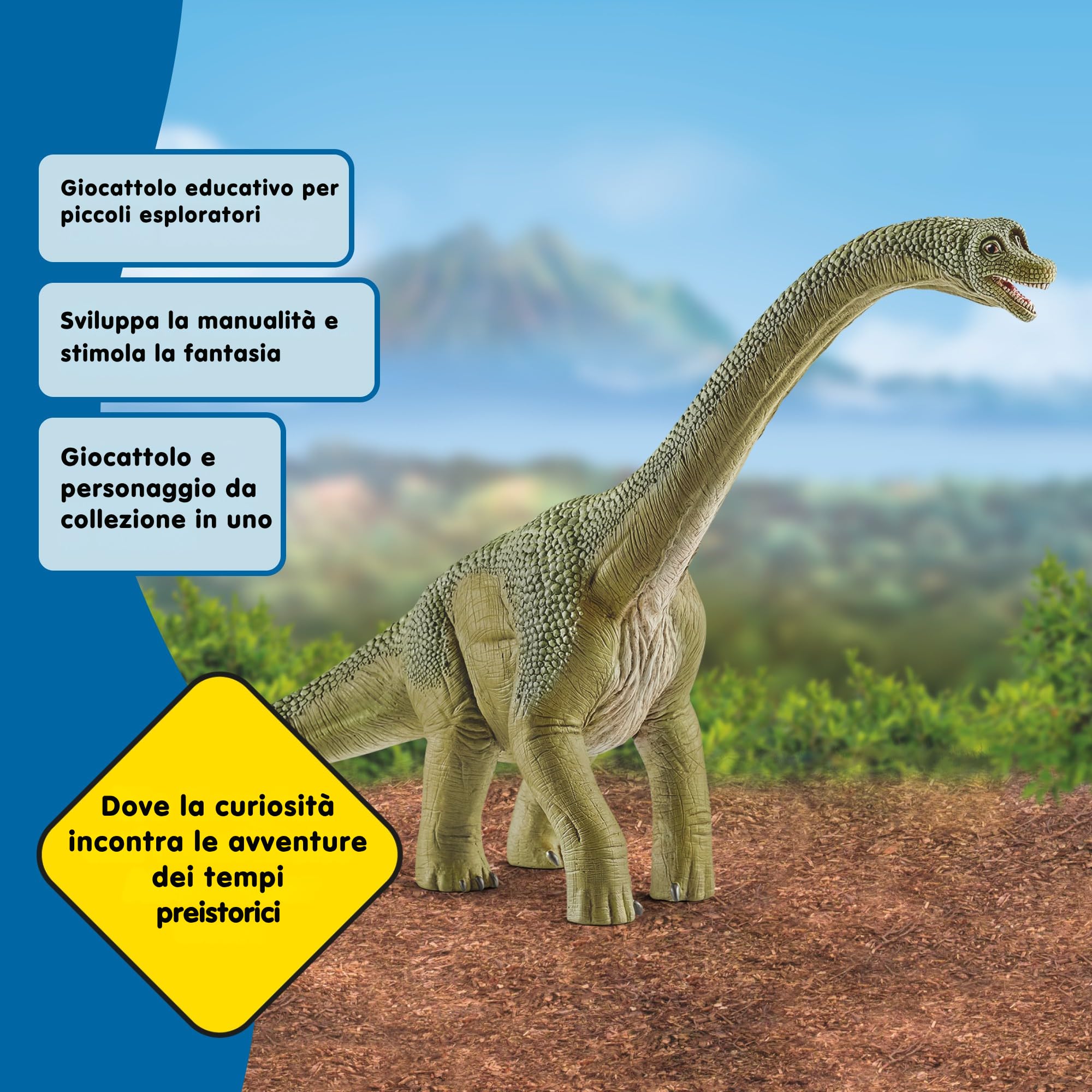 SCHLEICH DINOSAURS | Brachiosauro 14581 | dinosauro realistico | giocattolo dinosaura da collezione | idea regalo per bambine e bambini | giocattolo dinosauro da 3 anni | 30 x 12 x 19 cm