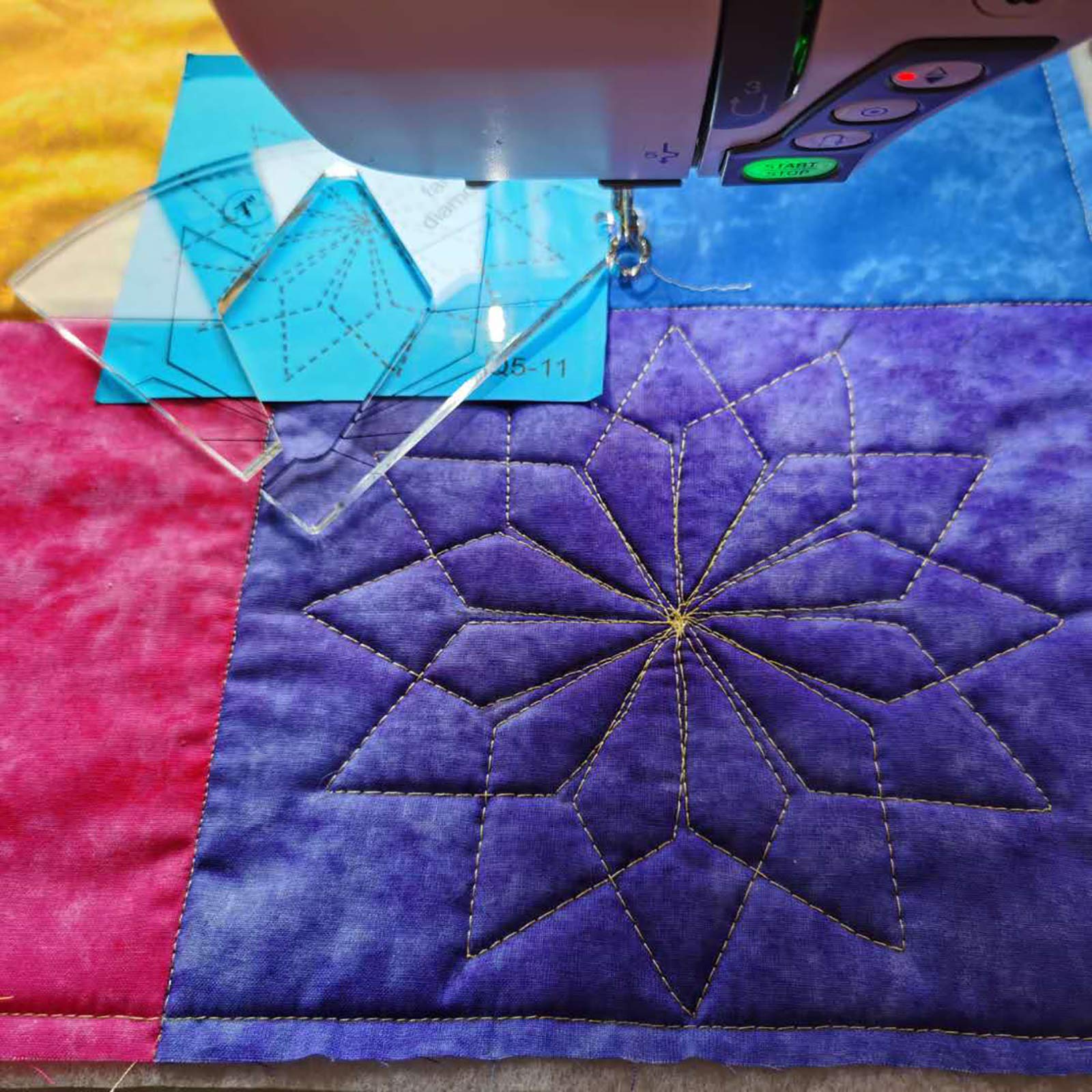 Fan Diamond Layout Snapklik.com : Fan Diamond Template For Quilting Fits Inside FMQ Grip 5