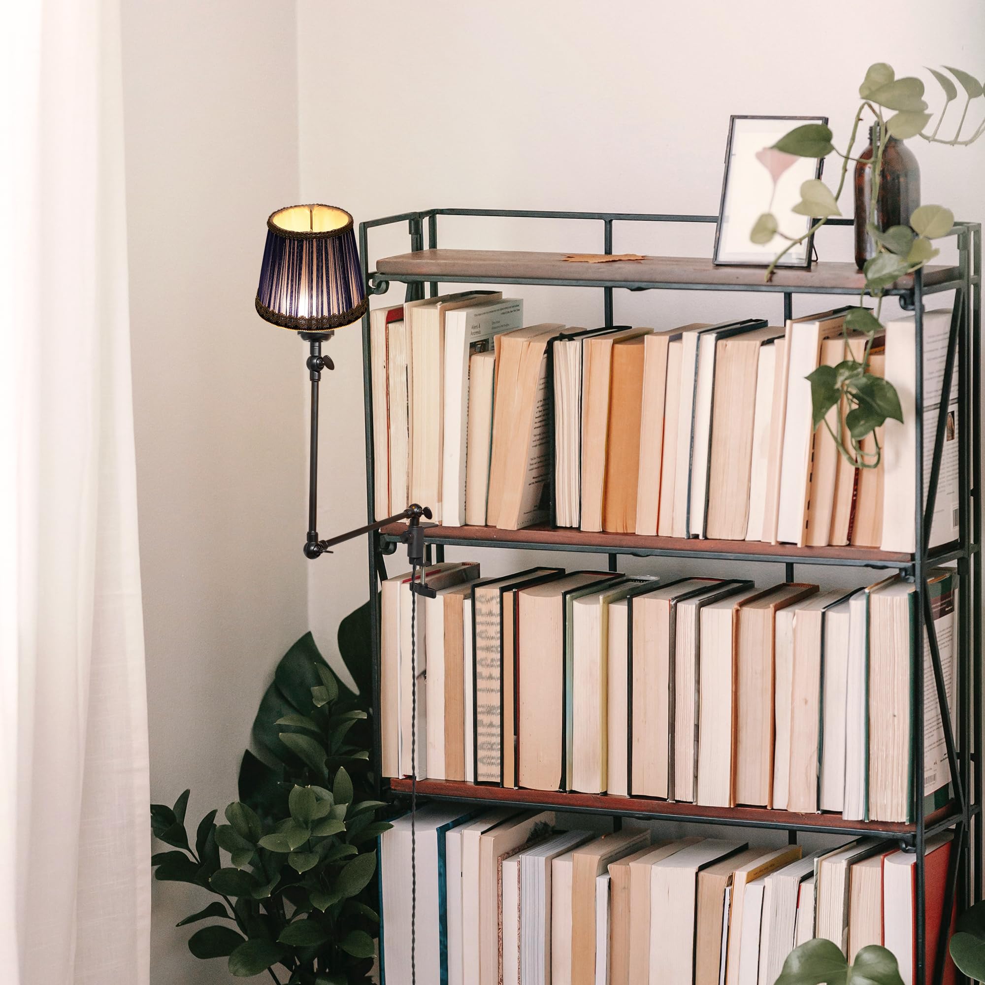 Klemmleuchte mit Fernsteuerung,1 Packung Leselampe mit 2,5 m Kabel, Dimmbar Nachttischlampe,Augenpflege Schreibtischlampe für Büro Heimgebrauch, E27 Lampenhalterung - DZ0329/808
