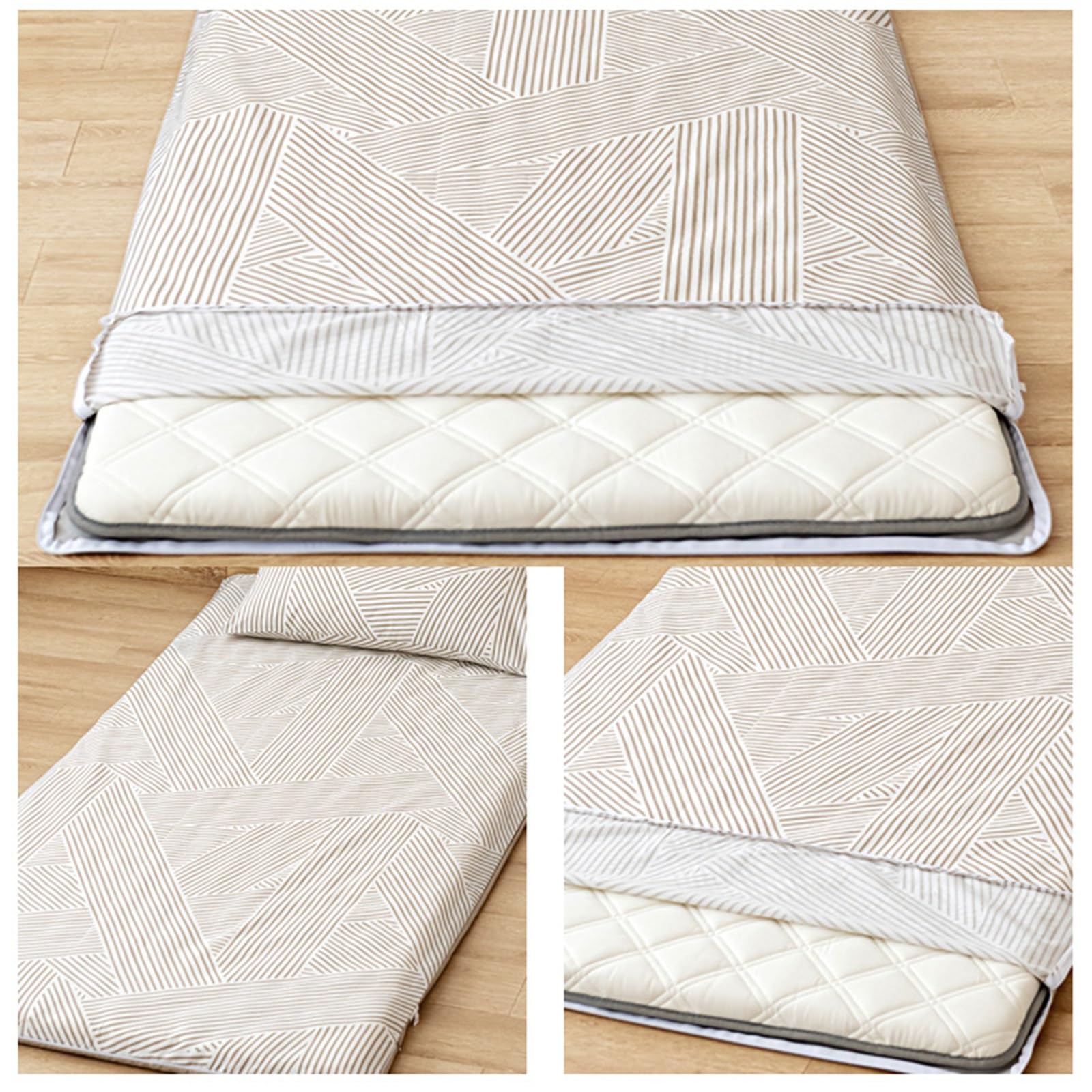 Japoński Pokrowiec Na Materac Futon, Japoński Pokrowiec Na Futon Z Zamkiem Błyskawicznym, Pokrowiec Na Materac, Bawełna, Nadający Się Do Prania W Pralce(Geometric,180x220cm/70x86in)