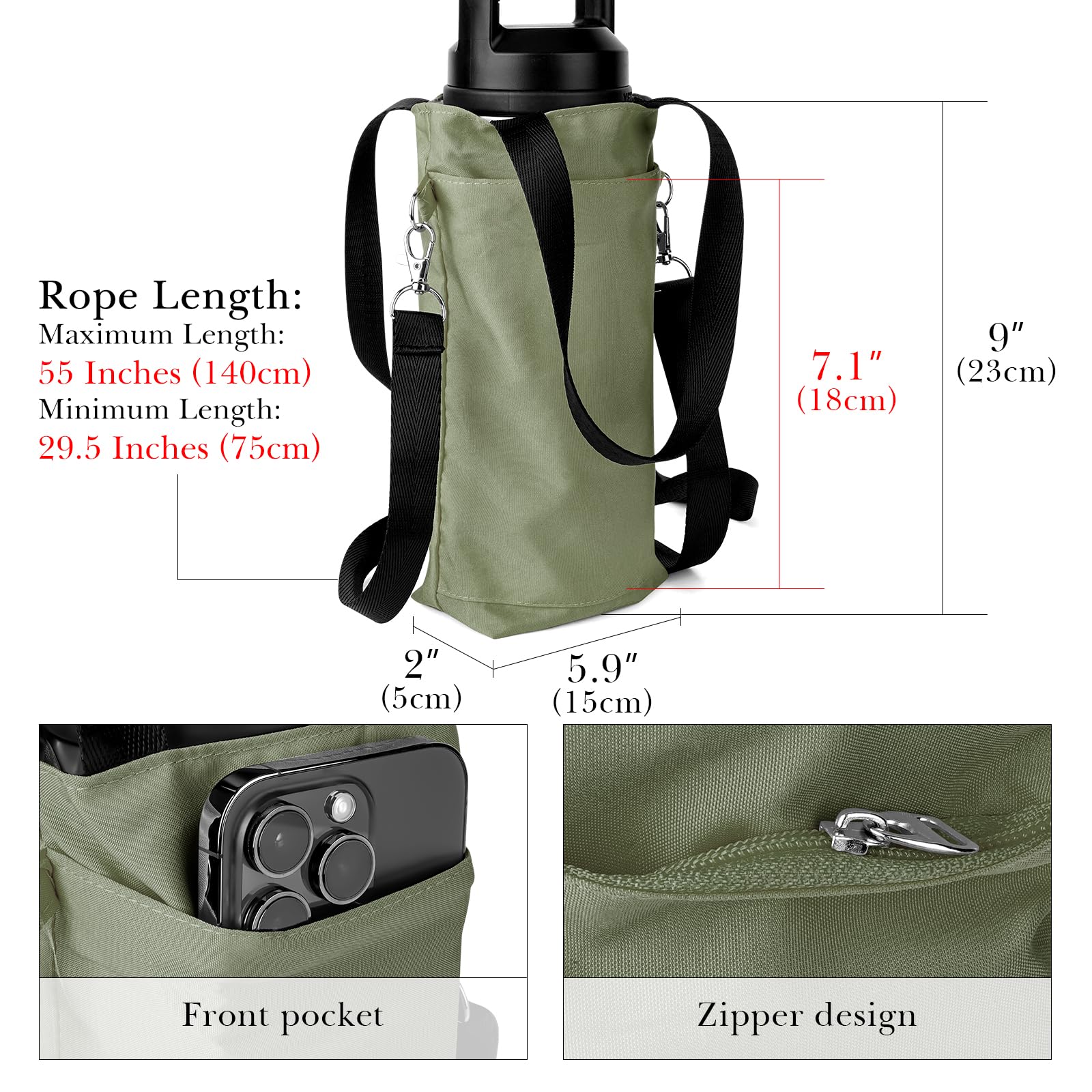 Portabottiglie con cinghia per Hydroflask 32 oz 4 oz Carrier