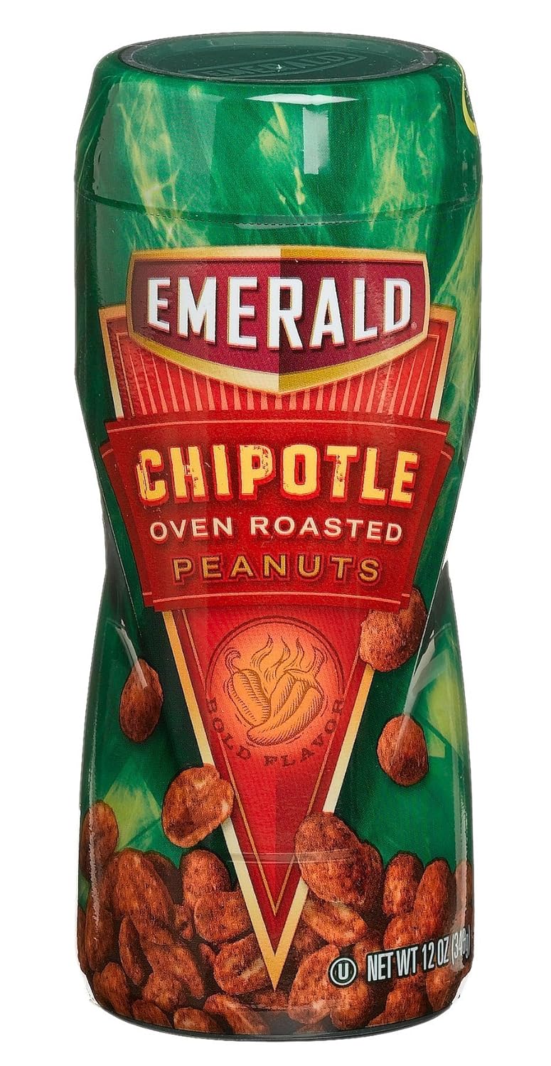 Emerald Chipotle Bold Peanuts, 12-Ounce Canisters (Pack of 12)