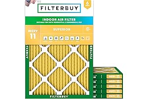 Filterbuy 18x24x1 Air Filter MERV 11 for Enhanced Allergen Protection (6-Pack)