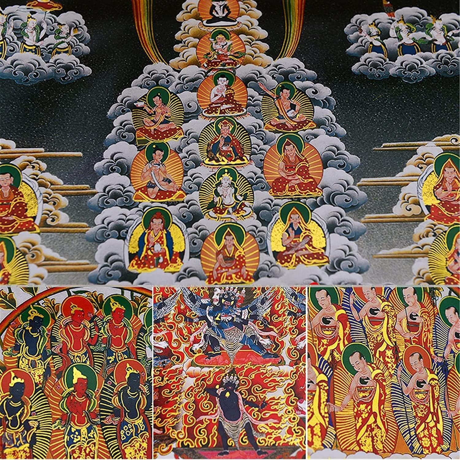 Schriftrolle hängend, Scroll-Wandbild, chinesische Kunst-Rollenmalerei, Buddha-Zen-Wandbehang, Scroll-Wandbild, tibetischer Buddhismus-Thangka-Kunst, Kurukulla, Mutter Buddha, for buddhistische Altar-