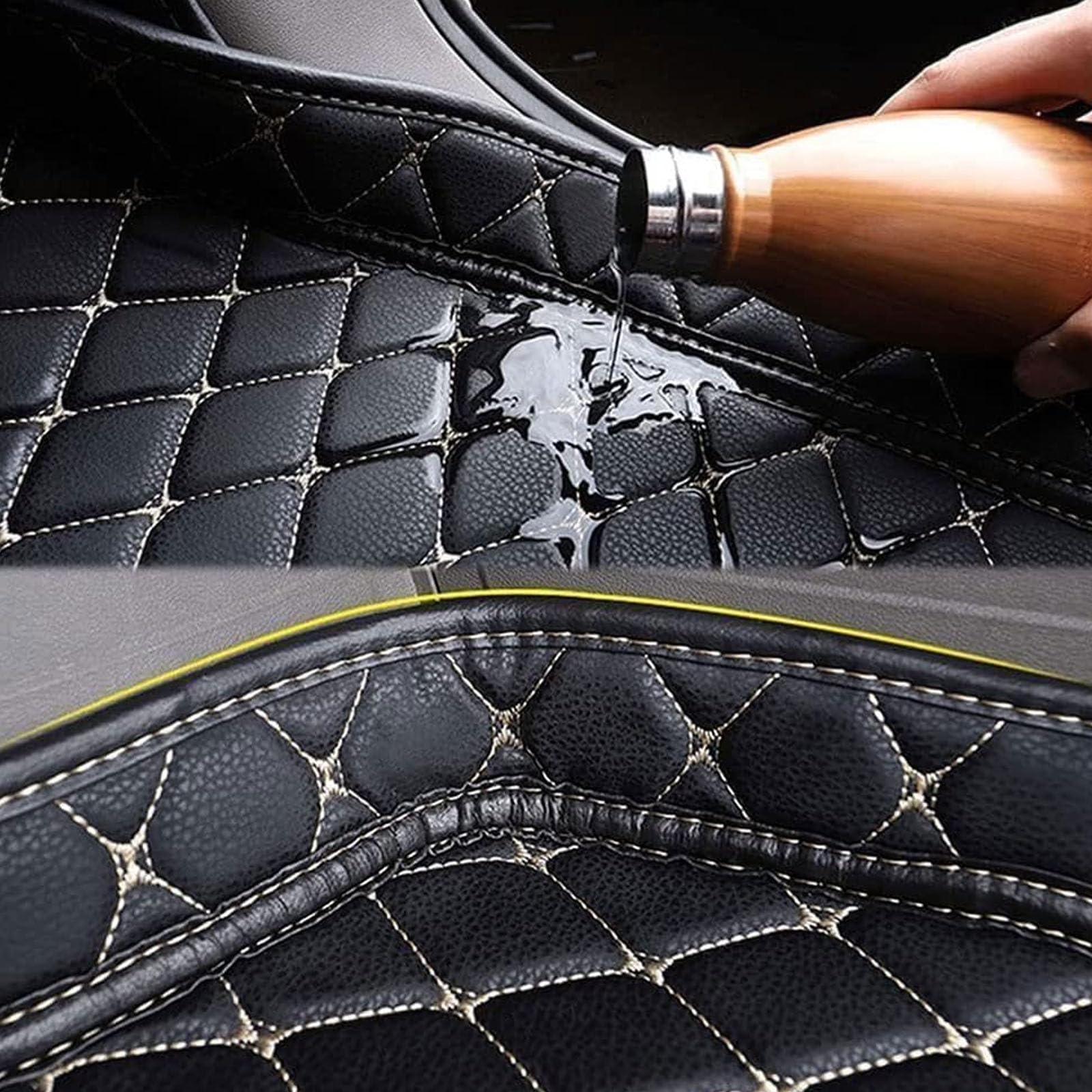 Alfombrilla Maletero Coche para Tiggo 7 para Pro para EBRO S700 para PHEV, Cuero Alfombra Protectora Bandeja Forro Impermeable Antideslizante Protectora Accesorios