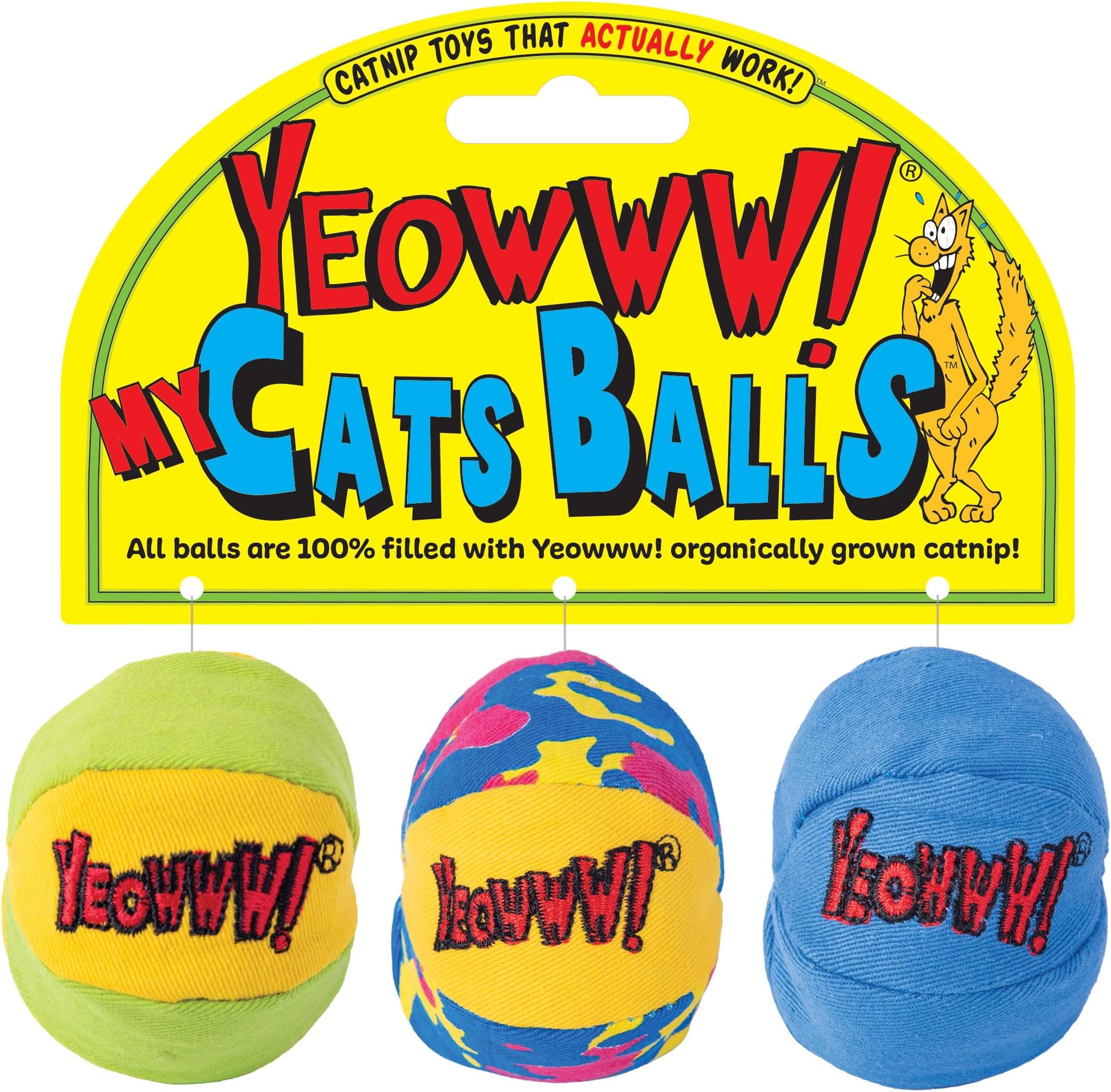 Yeowww My Cats Balls, 3 Balls per Pack