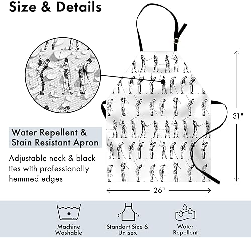 Miniatura 4 de Ambesonne Digital Printed Multicolor Aprons