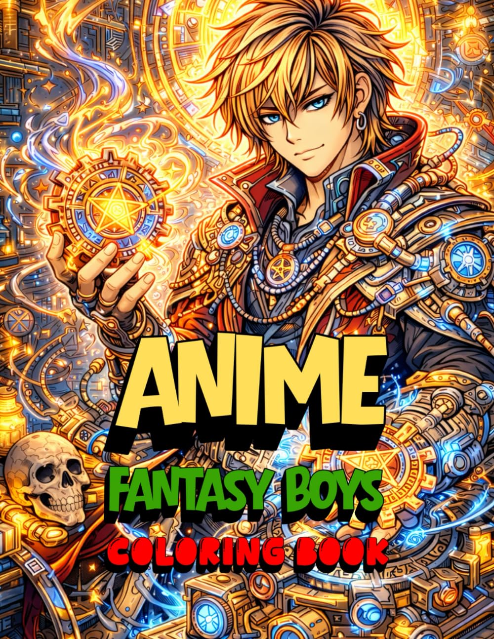 Anime Fantasy Boys Coloring Book: Ultra-Detailed An Anti-Stress Adult & Teen Coloring Book Featuring Japanese Anime and Manhwa Fantasy Characters for ... Focus (Epic Anime Fantasy Coloring Series)