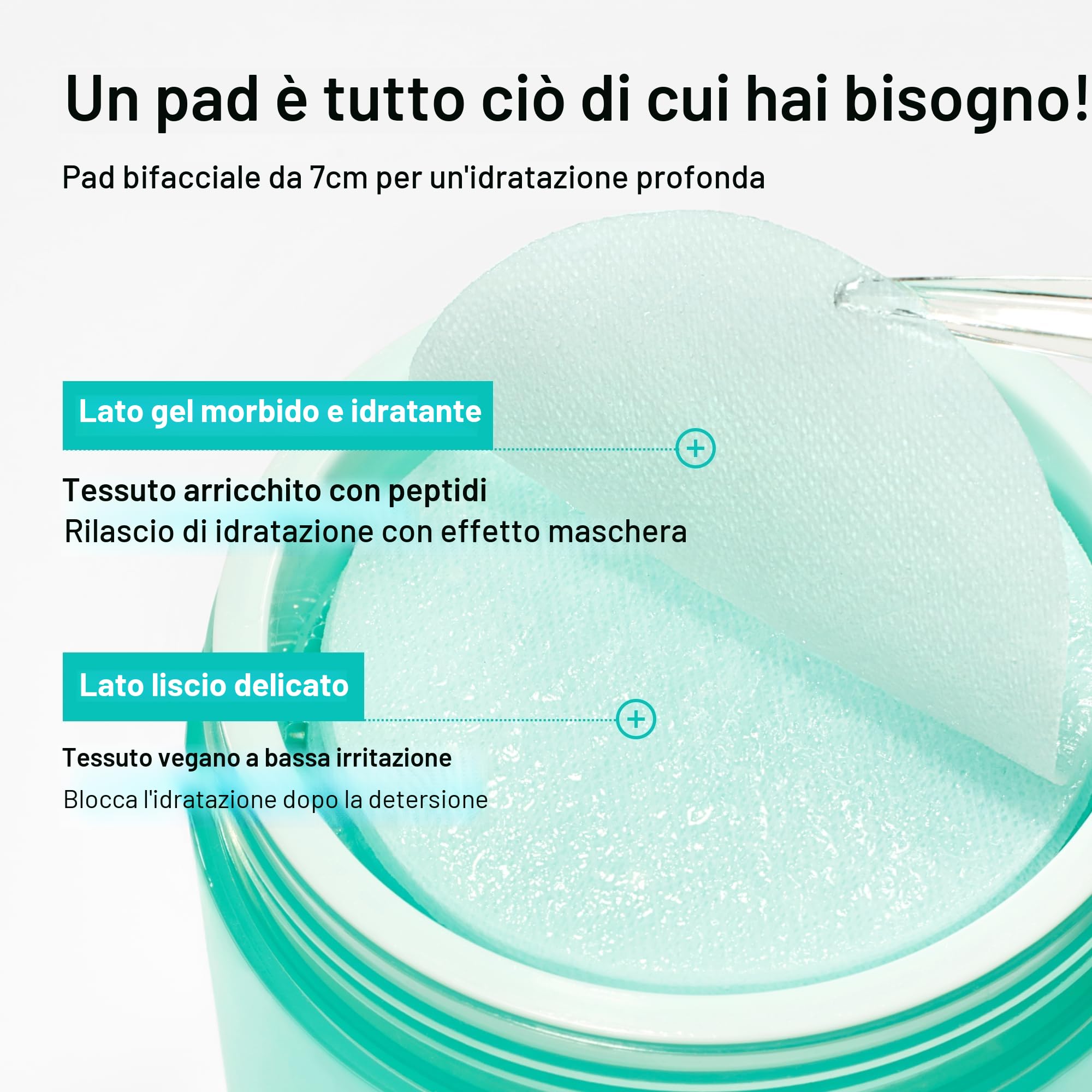 Anua PDRN 100 Hyaluronic Acid Glow Pads - Dischetti tonico viso coreani glow e rimpolpanti con PDRN e Acido Ialuronico, idratazione profonda, prep make-up, doppia texture (180 ml, 60 pads)