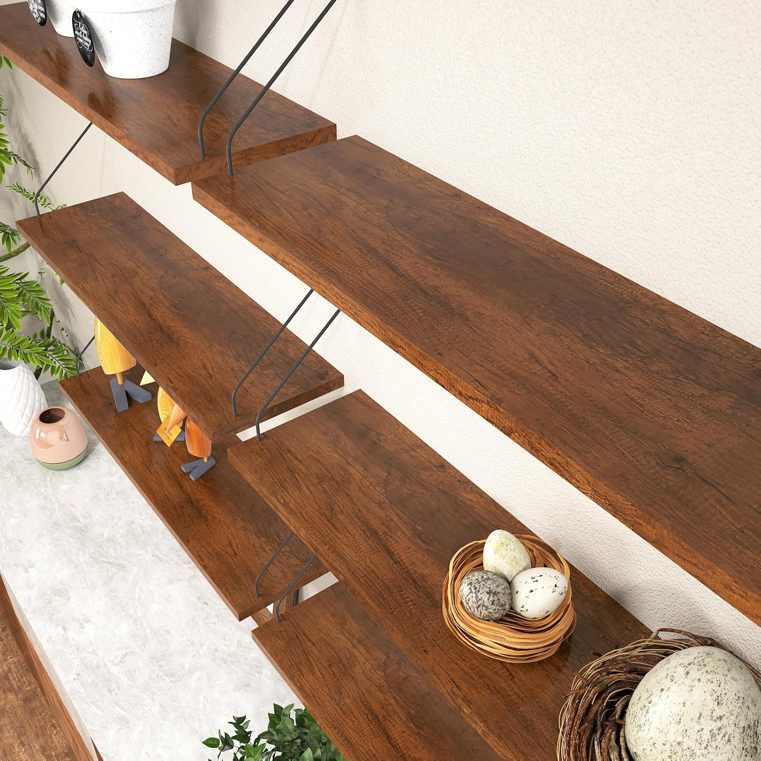 Wallercity Brown Peel and Stick Wood Grain Contact Paper Wood Look Self Adhesive Wallpaper for Countertop Drawer Peel and Stick Countertops Contact Paper Waterproof Vintage for Cabinets 15.8''x78.7''