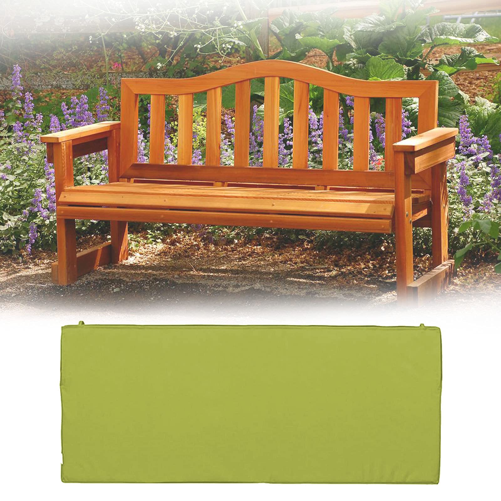 Cuscino per Panca da Giardino per Esterni, 2/3 Posti Cuscino del Sedile del Banco, Impermeabile Antiscivolo Cuscino Rettangolare, per Panchina per