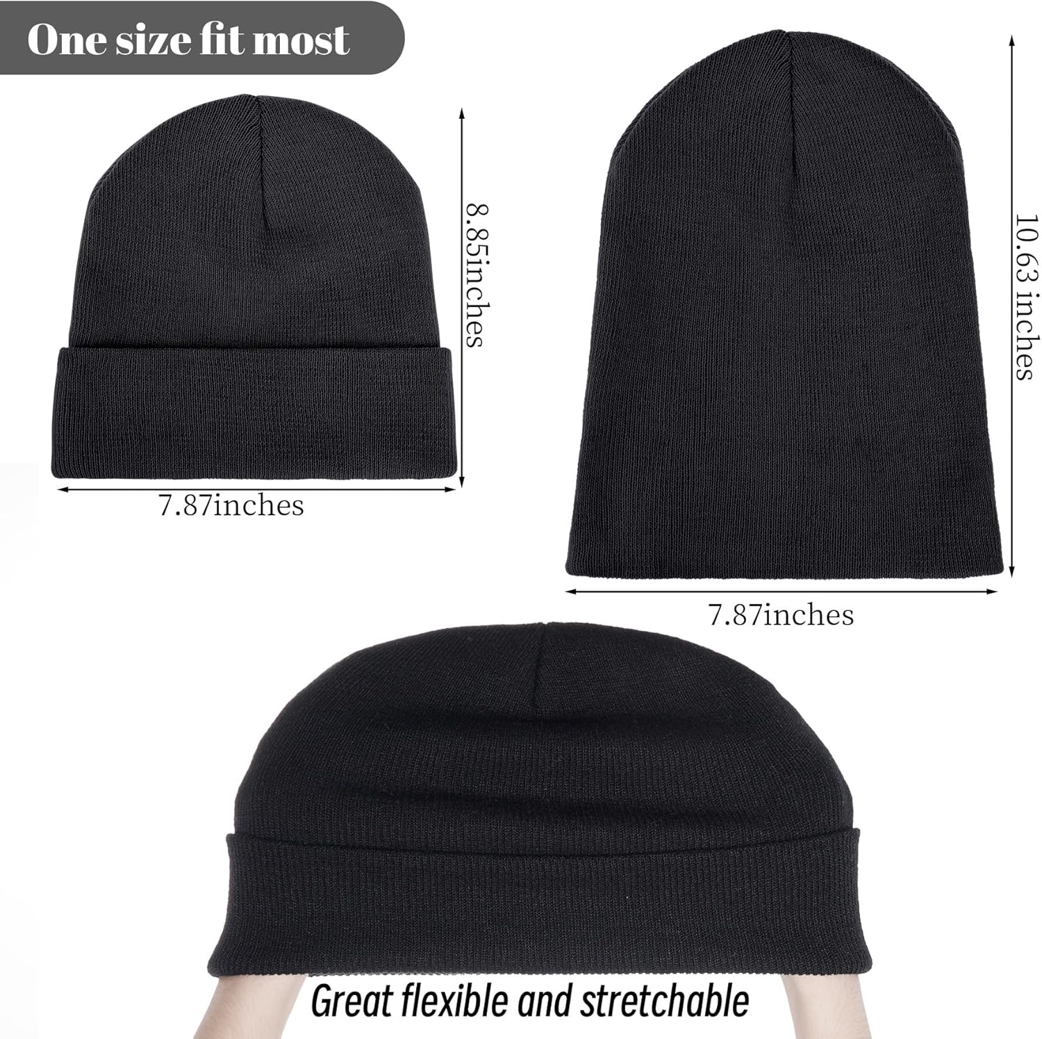 24 Pack Beanie Hats and Gloves Set, Knit Skull Caps and Winter Gloves Bulk for Men Women Warm Gift - Image 3