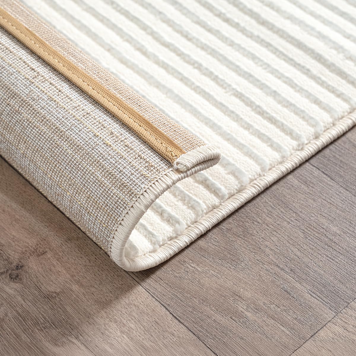 the carpet Knight - Creme, 240 x 340 cm, Wohnzimmer Teppich Moderner Kurzflor