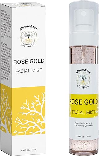 Miniatura 1 de Doppeltree - Tónico facial hidratante en aerosol con agua de rosas, ácido hialurónico, aceite de semilla de rosa mosqueta y aloe vera, niebla para