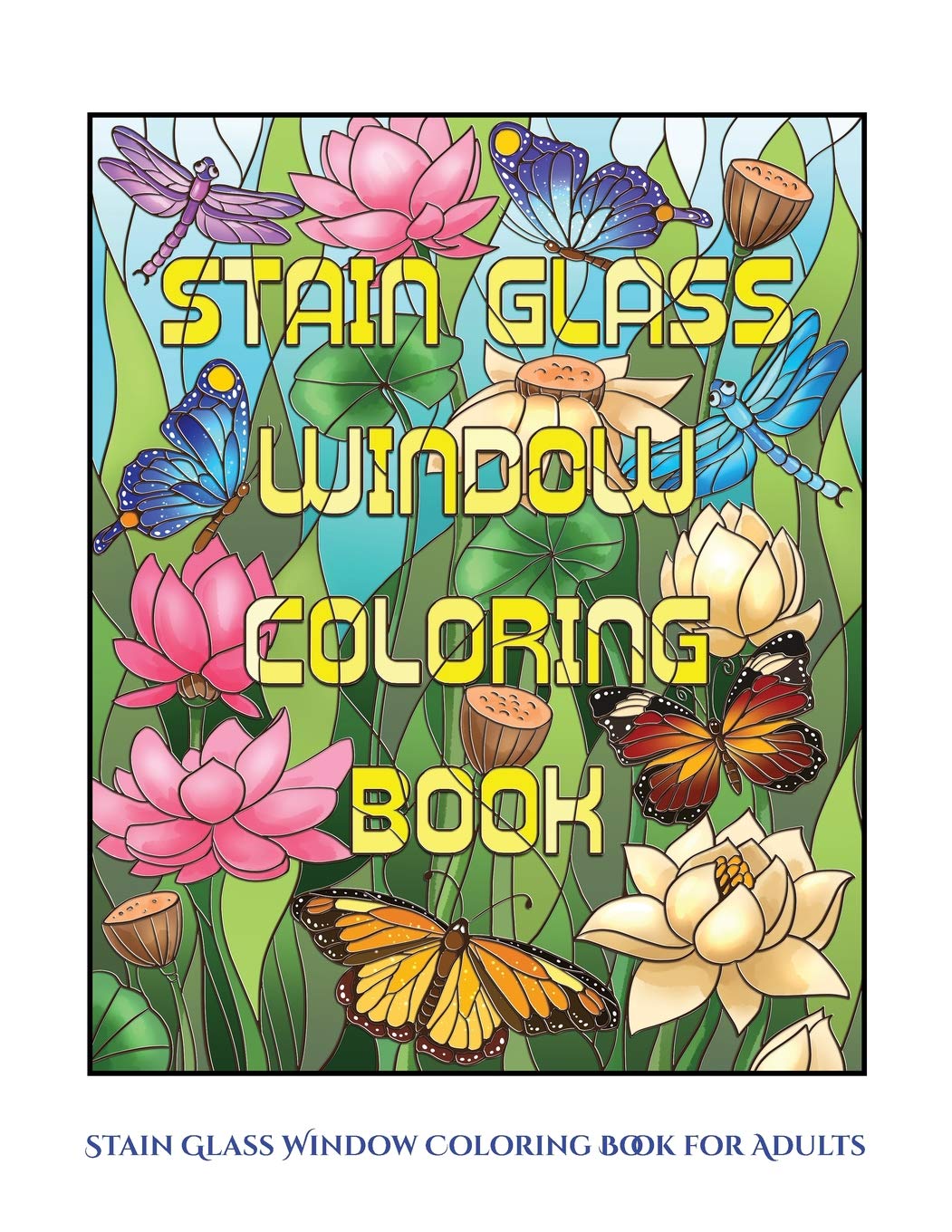 Buy Stain Glass Window Coloring Book for Adults: Advanced coloring ...