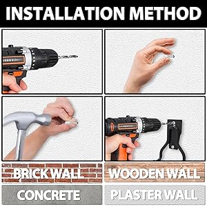 3-H Weed Eater Hanger 2 Pack,2 Large Garage Wall Hooks,1 Extension Strap,Utility Weedeater Rack,Tool Hangers for Organizing and Hanging Weed Wacker,Leaf Blower,String Trimmer,Power Tool in Garden